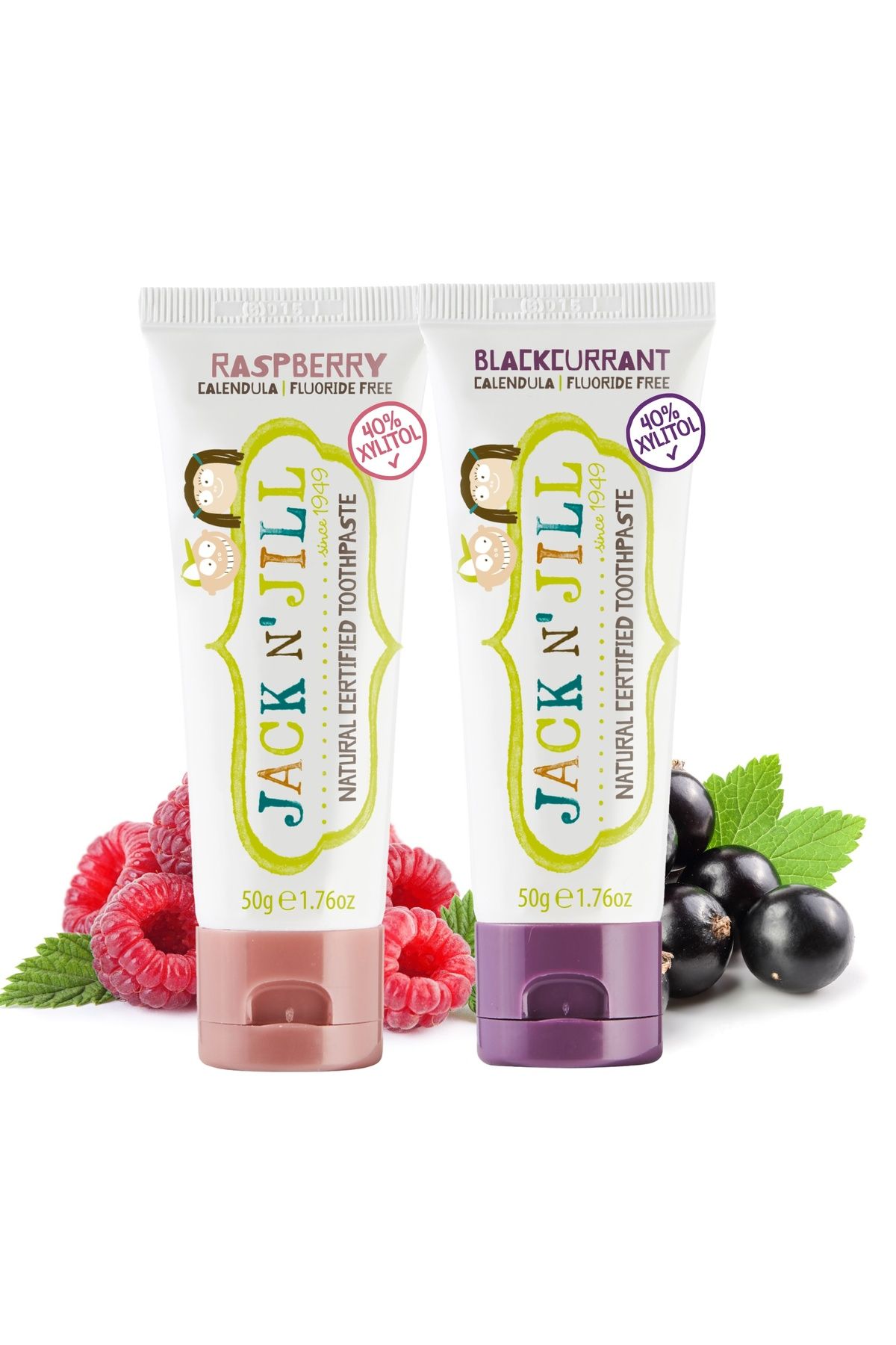 Jack N'Jill Jack N' Jill Jack N Jill Doğal Diş Macunu - Siyah Frenk Üzümlü & Ahududu 2'li Paket (2X50G)