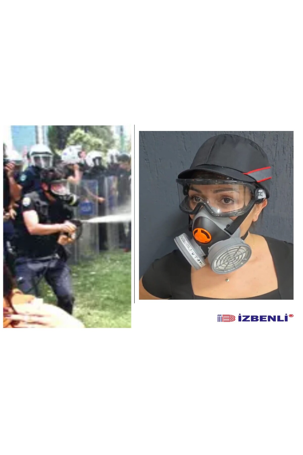 Delta Plus R D A2 Biber Duman Ve Sis İçin Gaz Maskesi + Goggle
