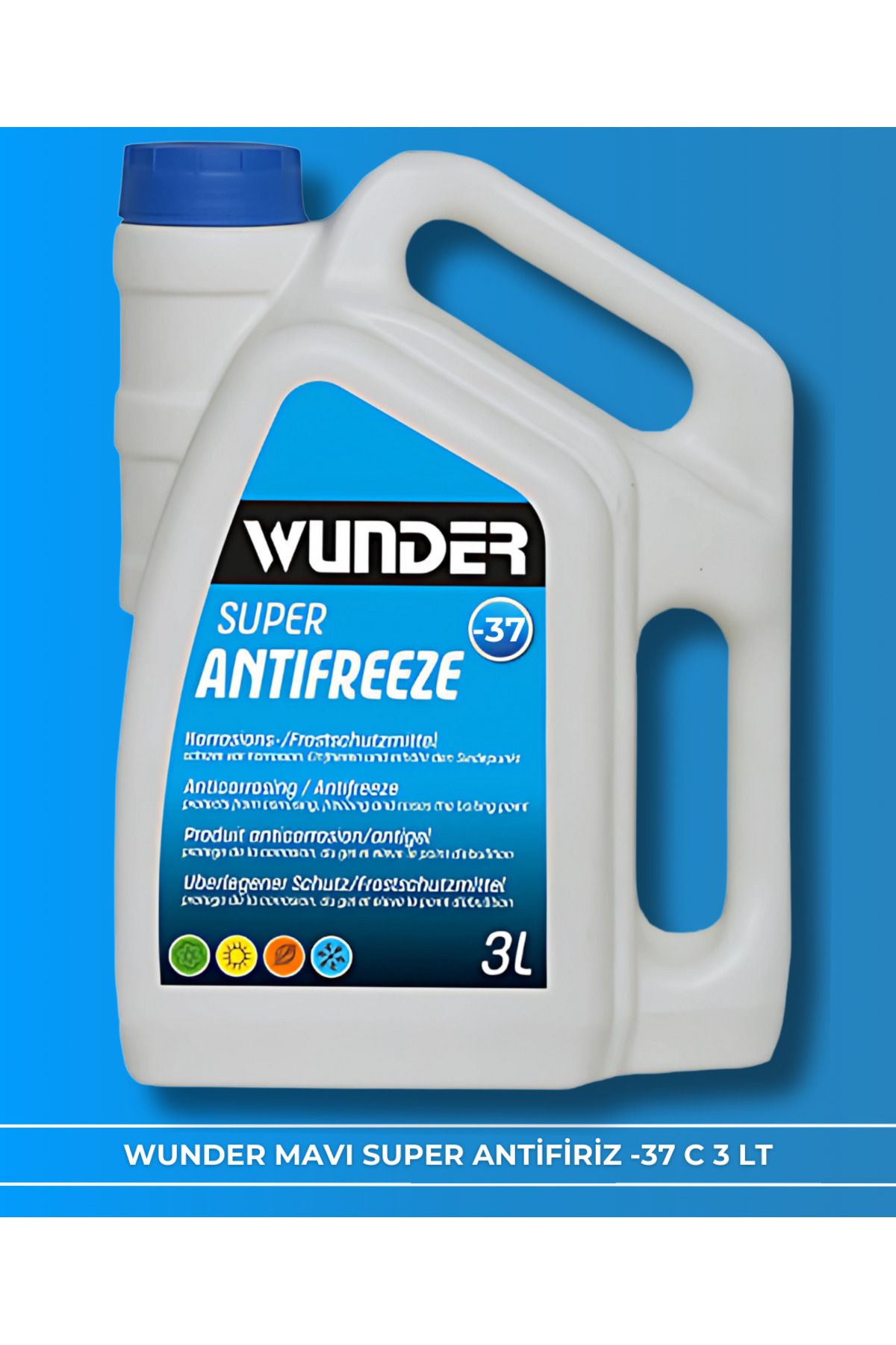 WUNDER MAVİ SÜPER ANTİFİRİZ -37 C 3 LT