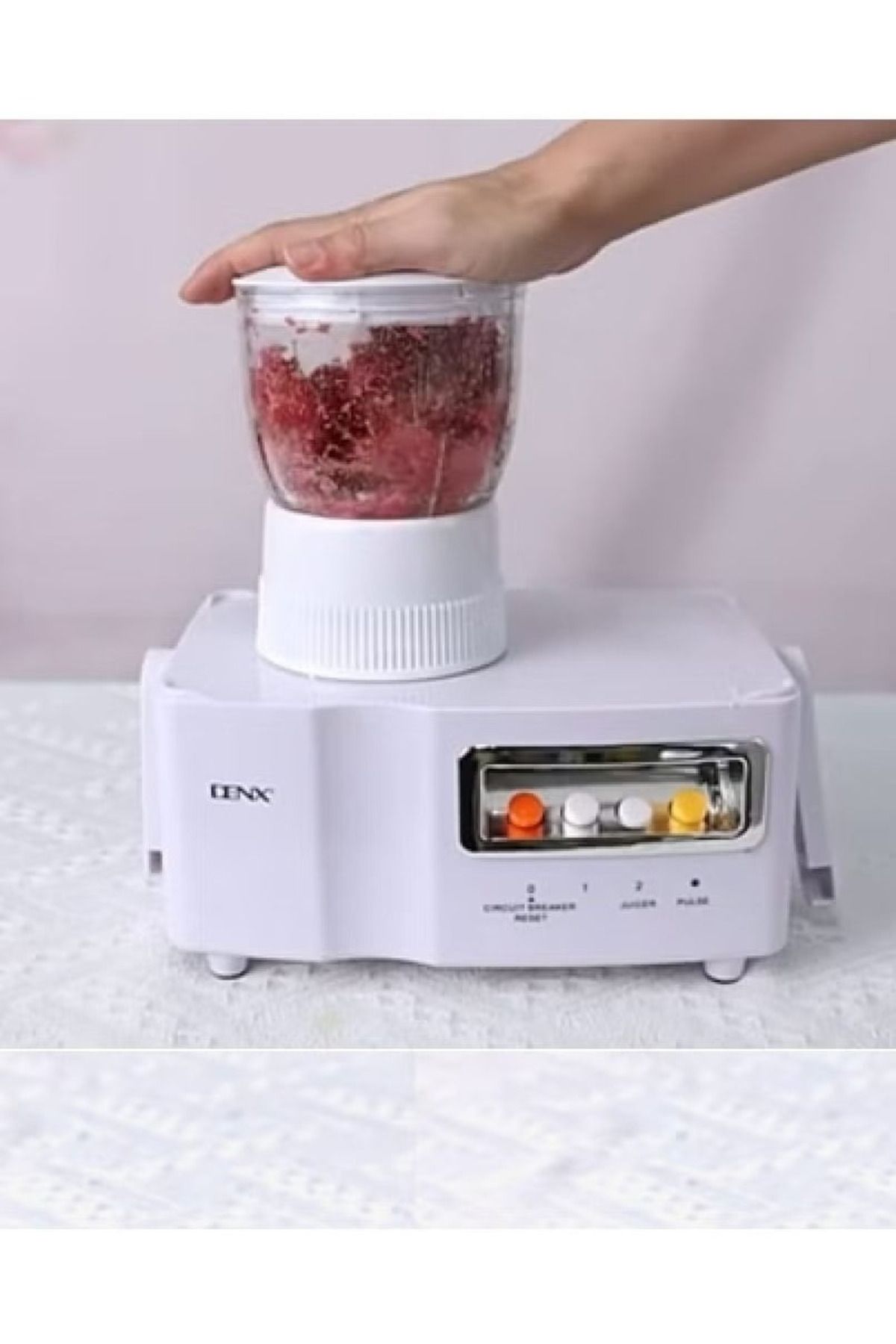 Denx-معالج طعام 4 في 1 مع 29 وظيفة (خلاط، مطحنة، معالج طعام، مفرمة) DX2500 7