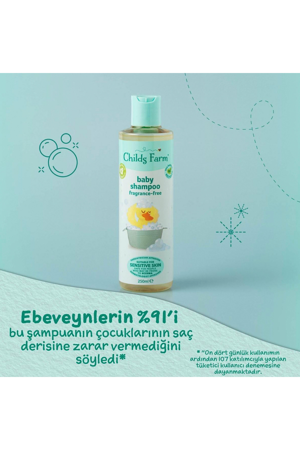 Childs Farm Parfüm İçermeyen 2'li Bebek Şampuanı Ve Banyo Köpüğü 250ml fotoğrafı 4 (önizleme)