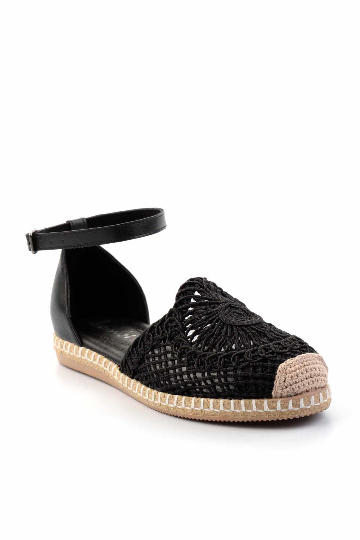 Bambi-Schwarze Damen-Espadrille K01117011416 3