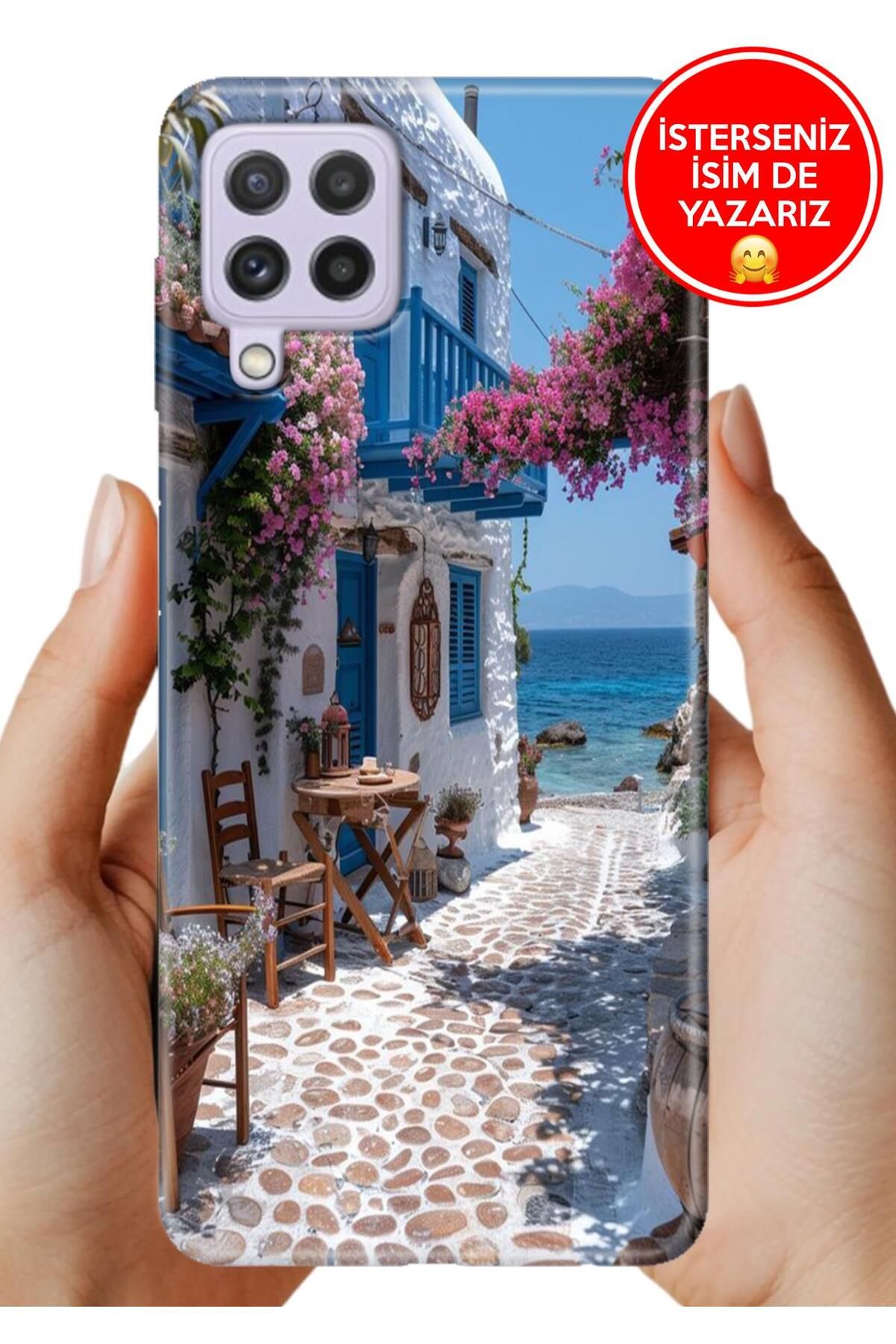 Cekuonline Samsung A22 Kılıf Cekuform Desenli Art Silikon Bodrumda Aşk