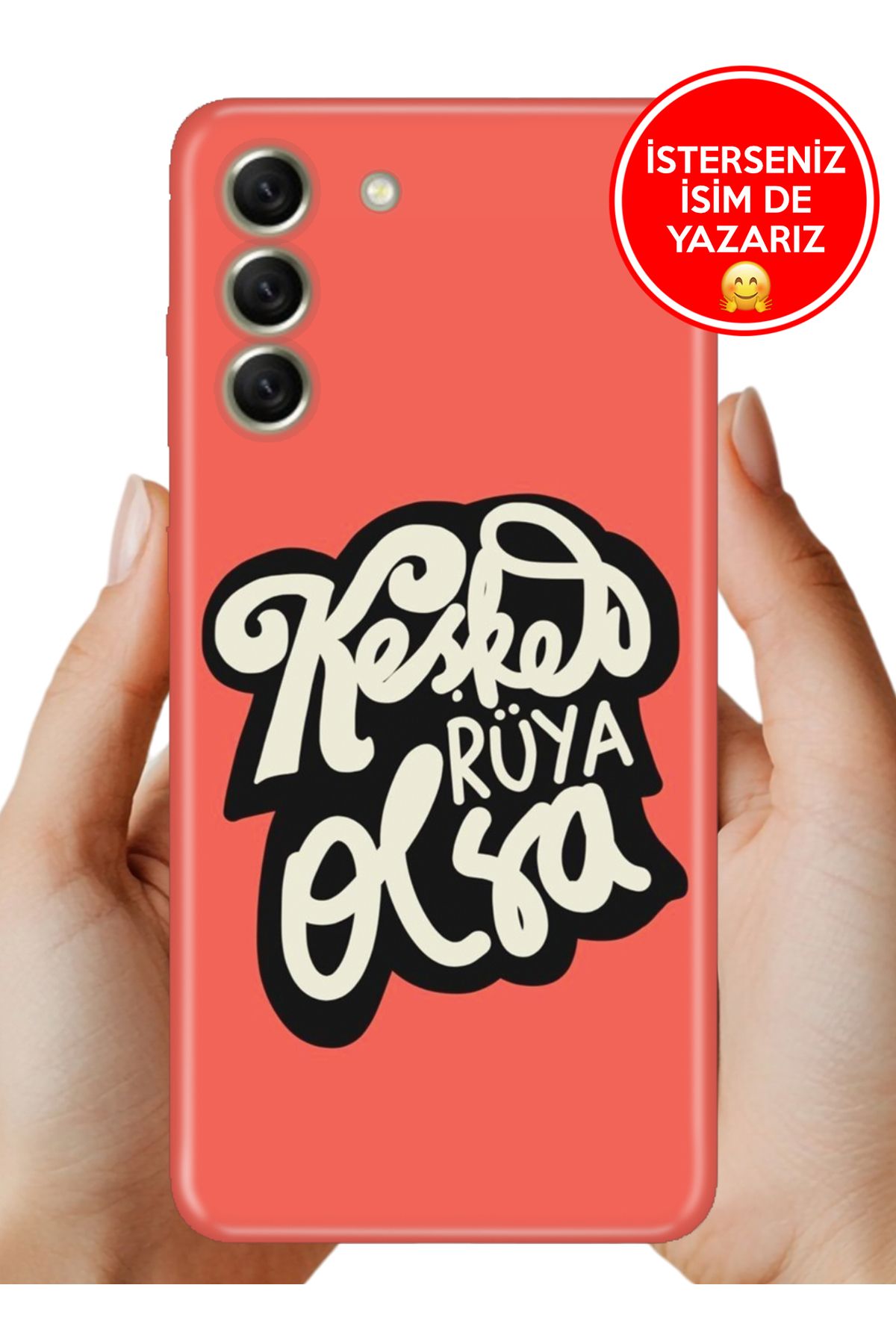 Cekuonline Samsung Galaxy S21 FE Kılıf Baskılı Life Style Kapak Silikon Keşke Rüya Olsa