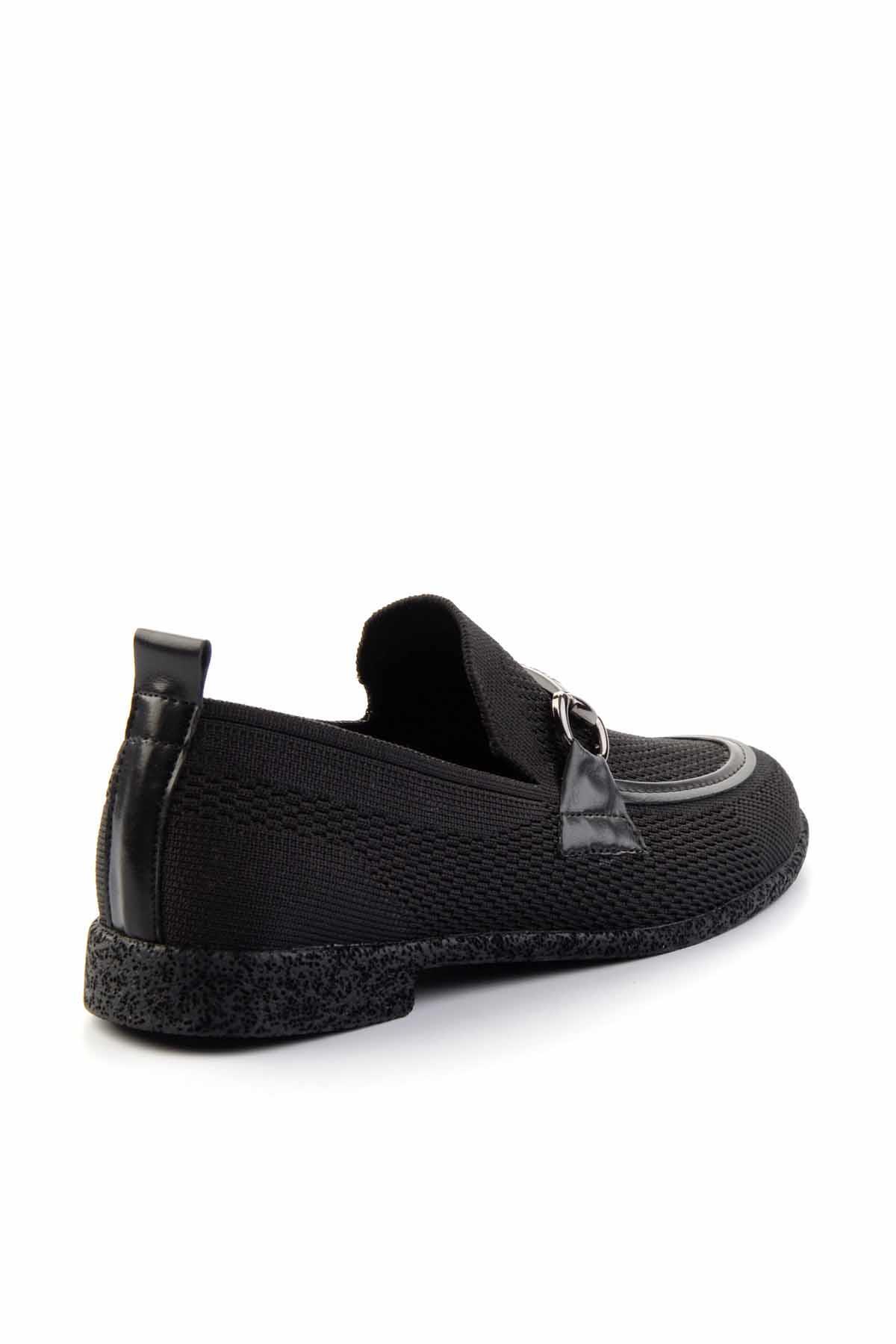 Bambi Siyah Kadın Loafer Ayakkabı K01225020382 görsel 4