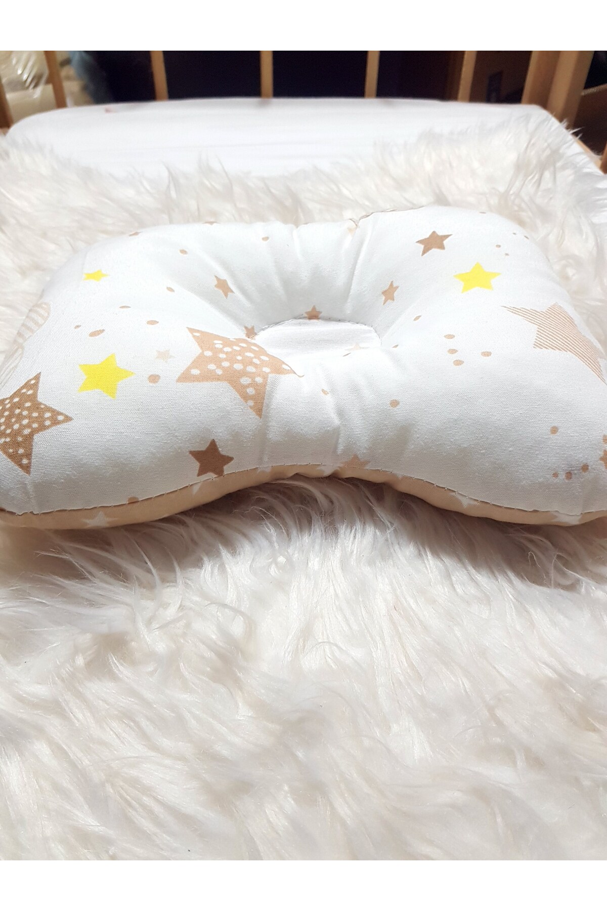 bebek_iklimi Çift Taraflı Bebek Bakım Seti - Alt Açma Minderi, Baş Düzeltme Yastığı ve Ahşap Diş Kaşıyıcı fotoğrafı 7 (önizleme)