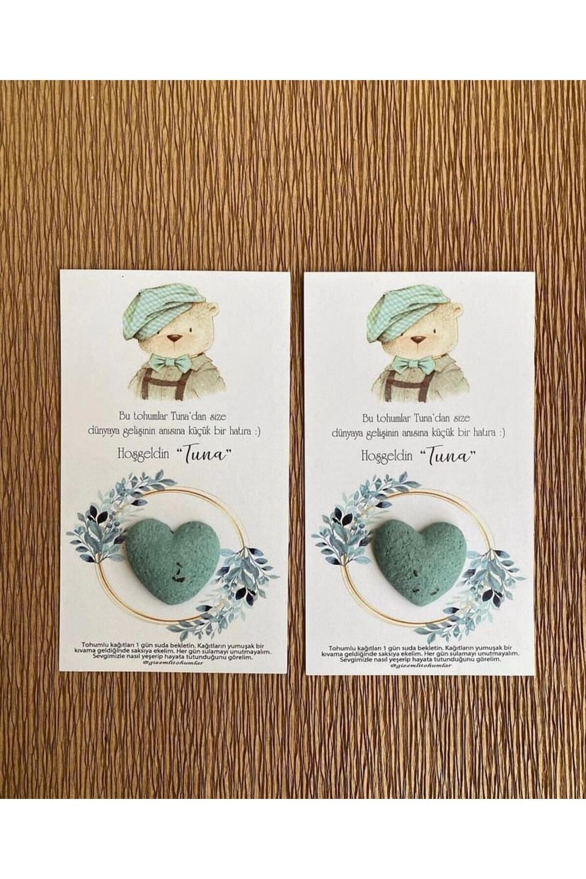 gizemli tohumlar Tohumlu Kart 50 Adet Doğum Günü ,baby Shower,hediyelik fotoğrafı 4 (önizleme)