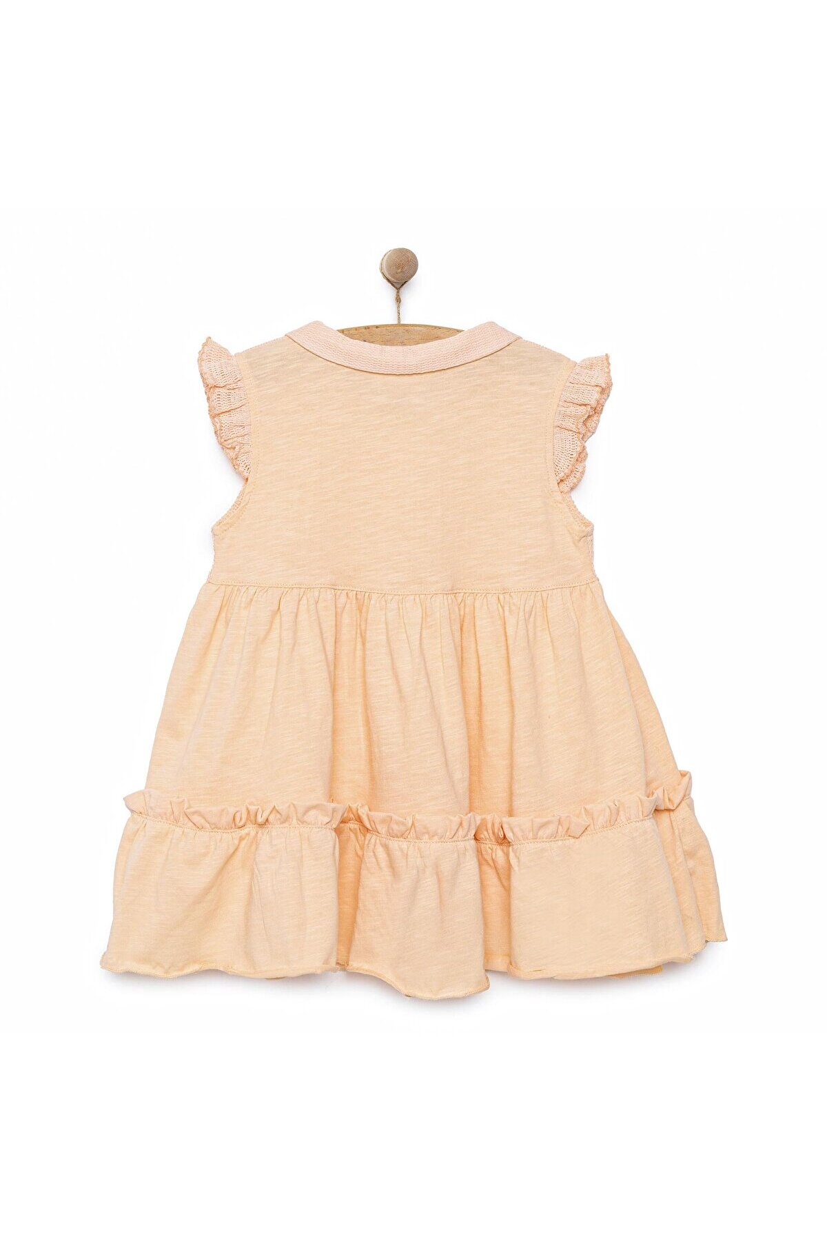 Bebetto Kız Bebek Elbise Pink Pear Bebe Yaka Kısa Kol Somon fotoğrafı 2 (önizleme)