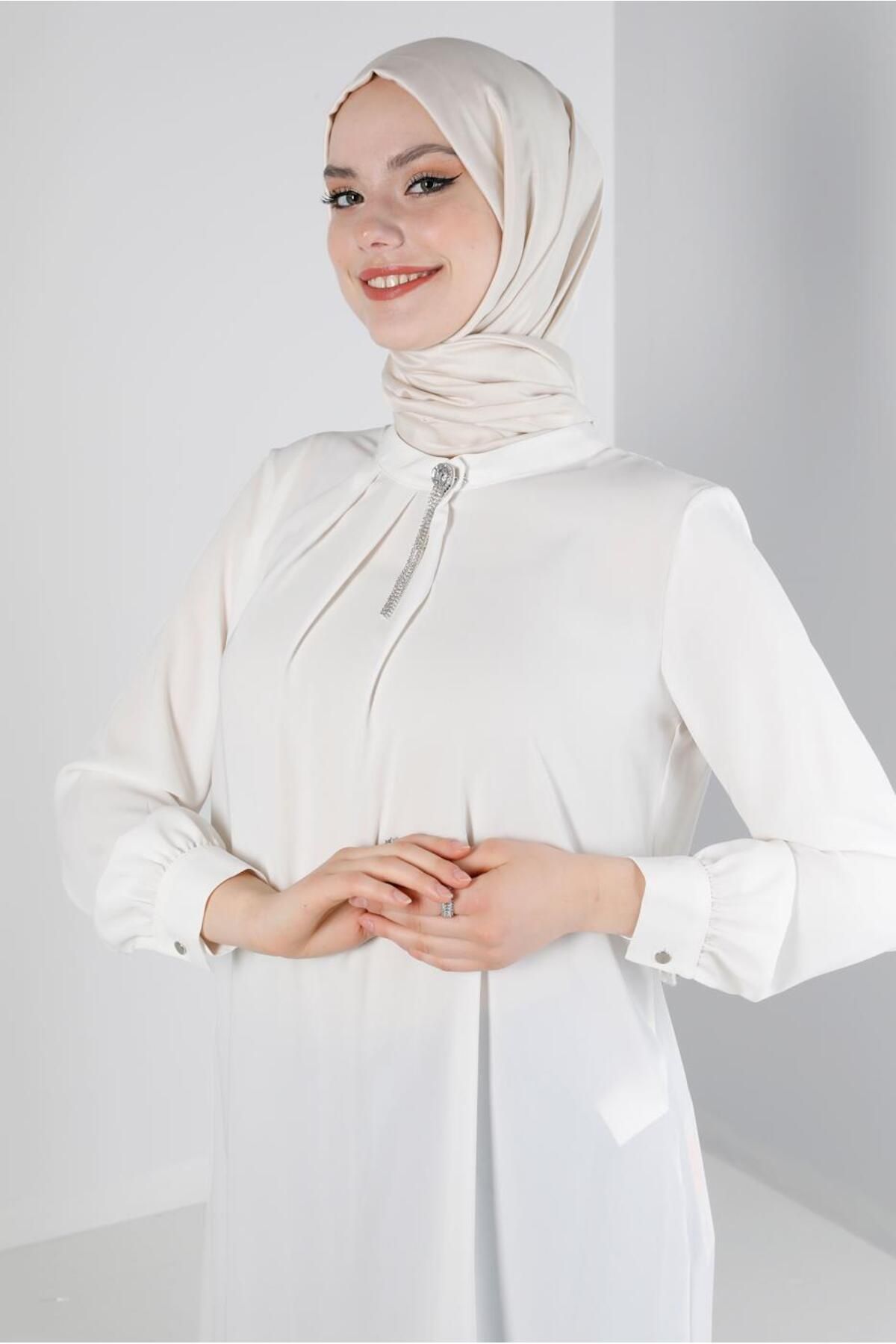 تونیک پلیسه دار سنگی 43586 Alvina