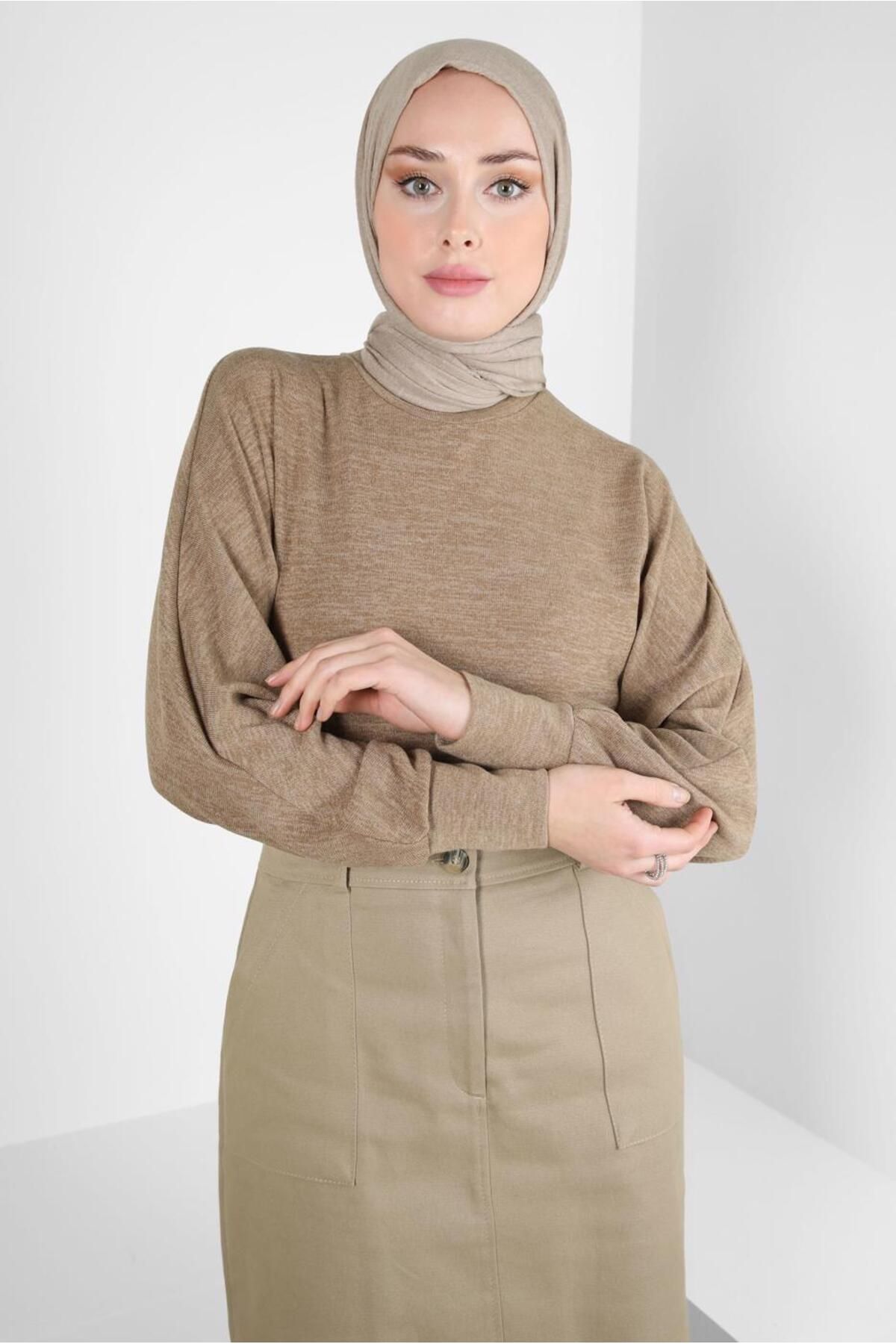 بلوز ساده آستین خفاشی 44335 Alvina