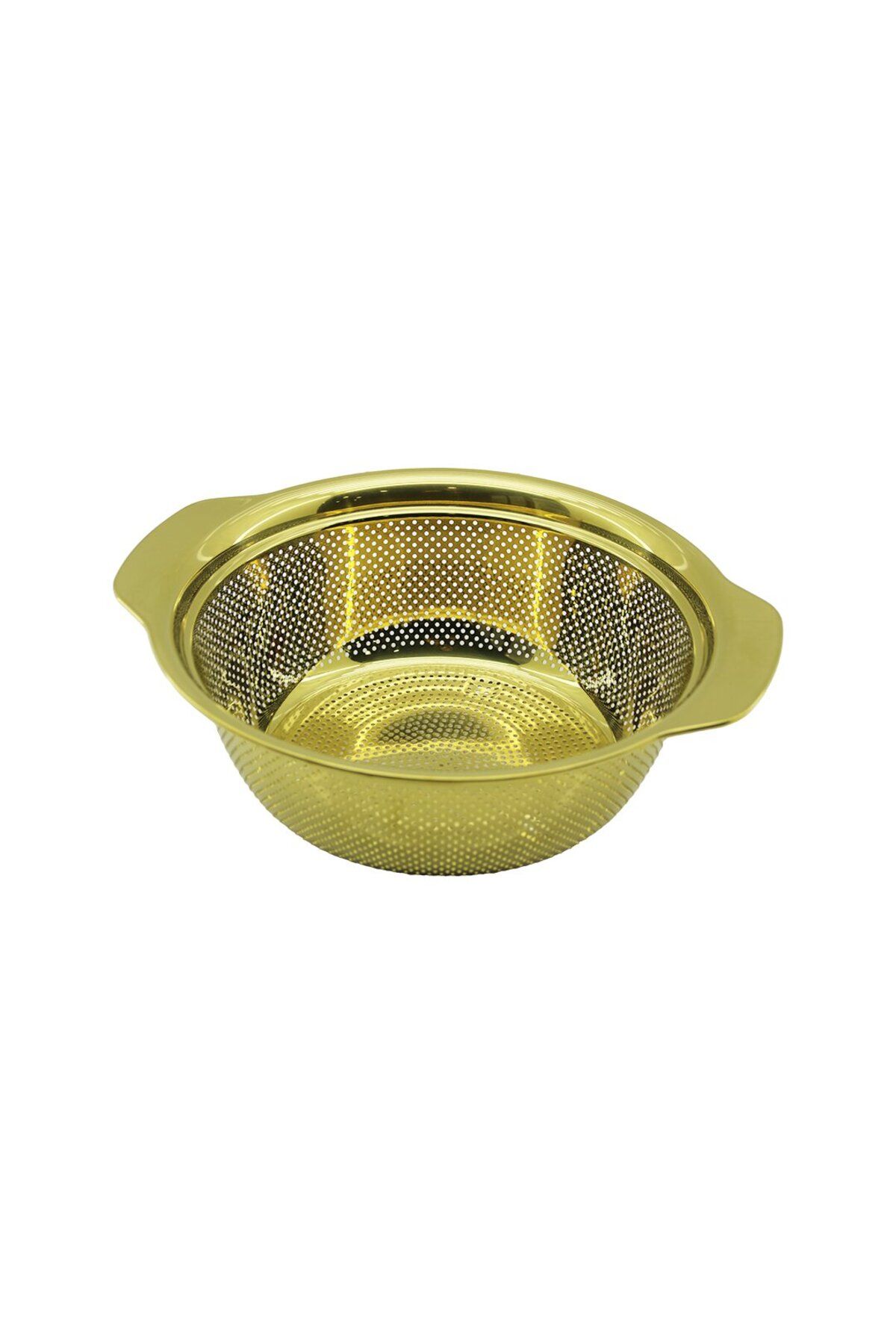 Narnuga 27CM GOLD PASLANMAZ METAL SEPET SÜZGEÇ KENDİNDEN KULPLU (4767) - MCT4717-9617