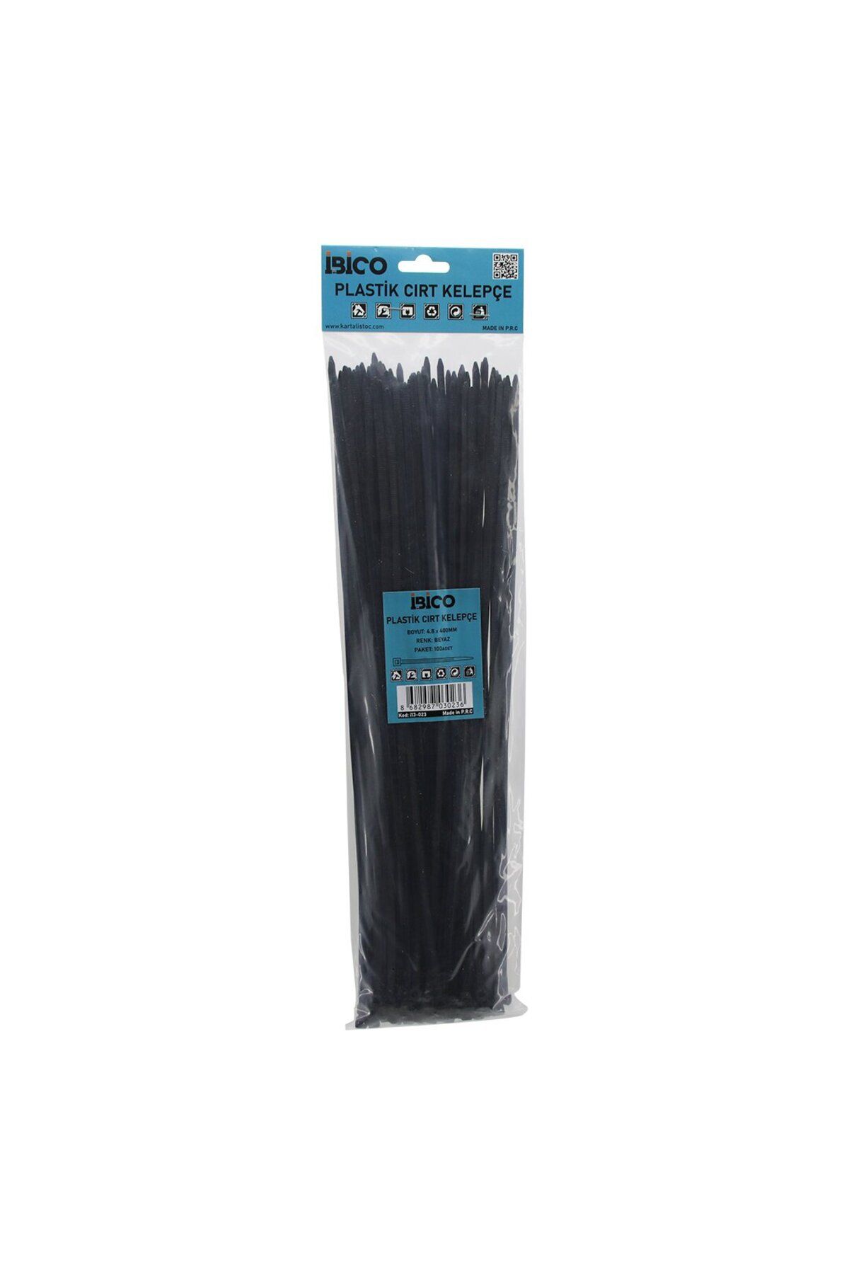 ETC SİYAH 4.8X400MM PLASTİK CIRT KELEPÇE 100PCS (4767) - ETC4064-9894