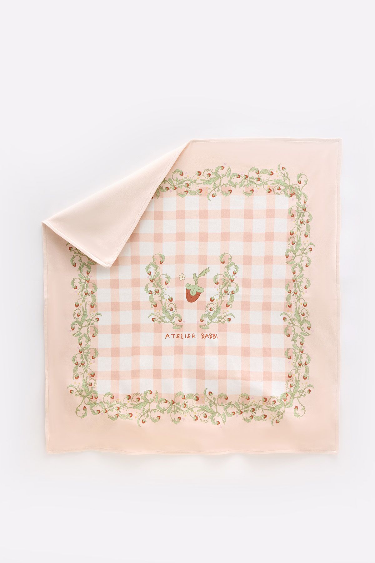 Atelier Babbi-Double Sided Baby Blanket - Strawberry 2