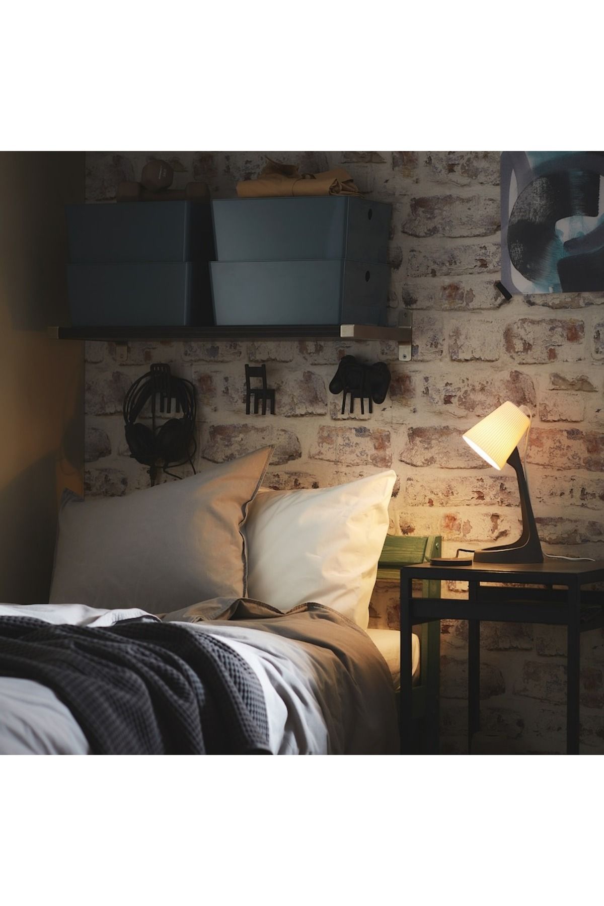 IKEA-SVALLET Work Lamp Energy-Efficient LED, Dark Grey/White, Modern Design for Desk & Workspace 3