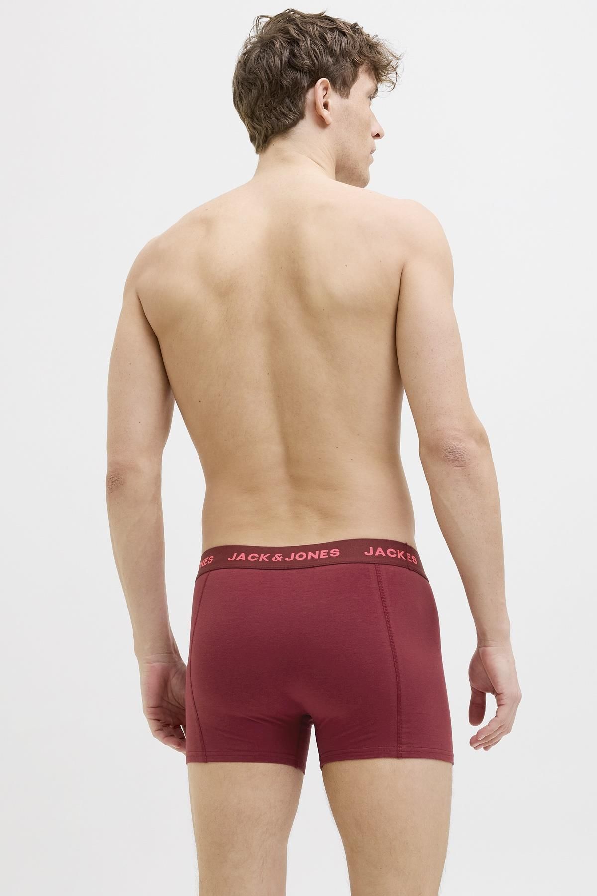 Jack & Jones-Jaczane Solid Trunks 3 Pack Red 3
