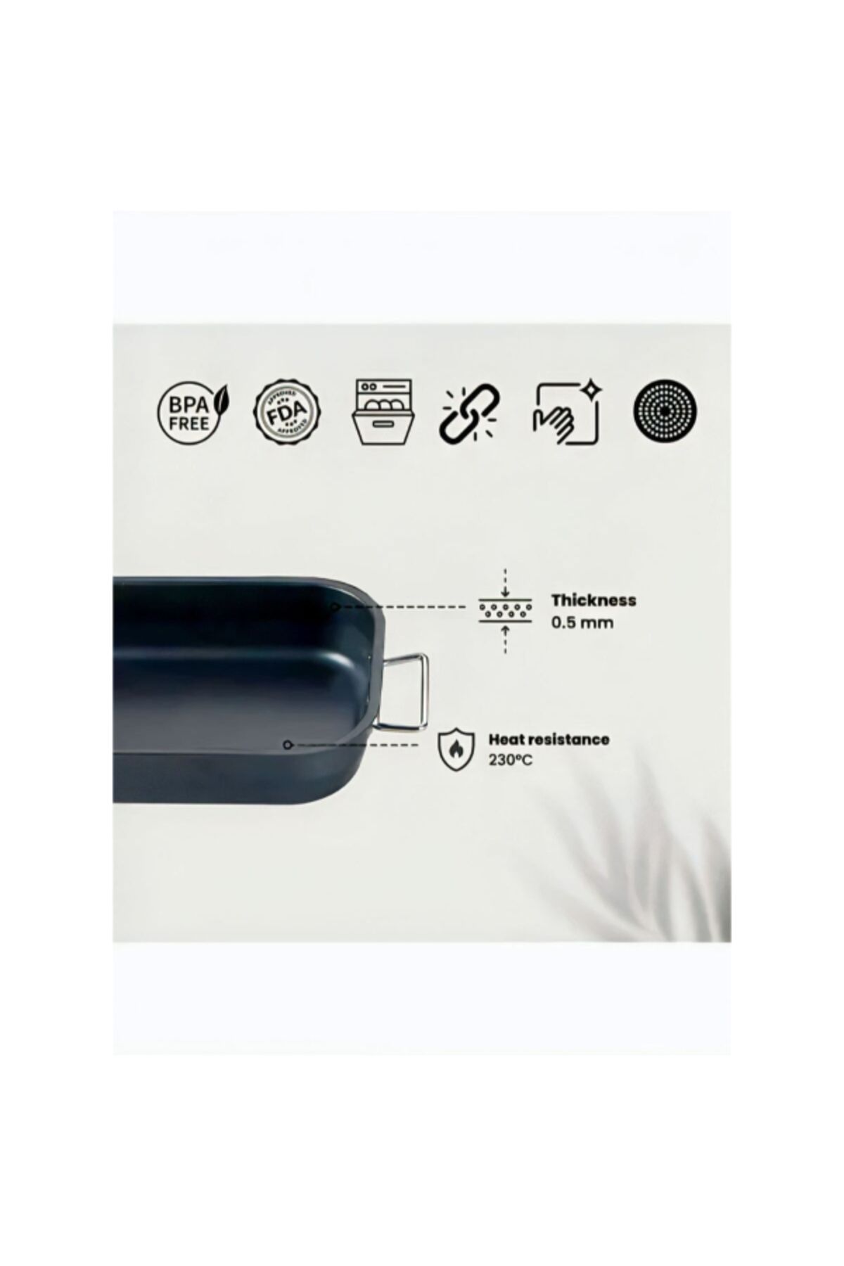 Penguen-3-Piece Non-Stick Coating Roaster Pan Set with Handle 3