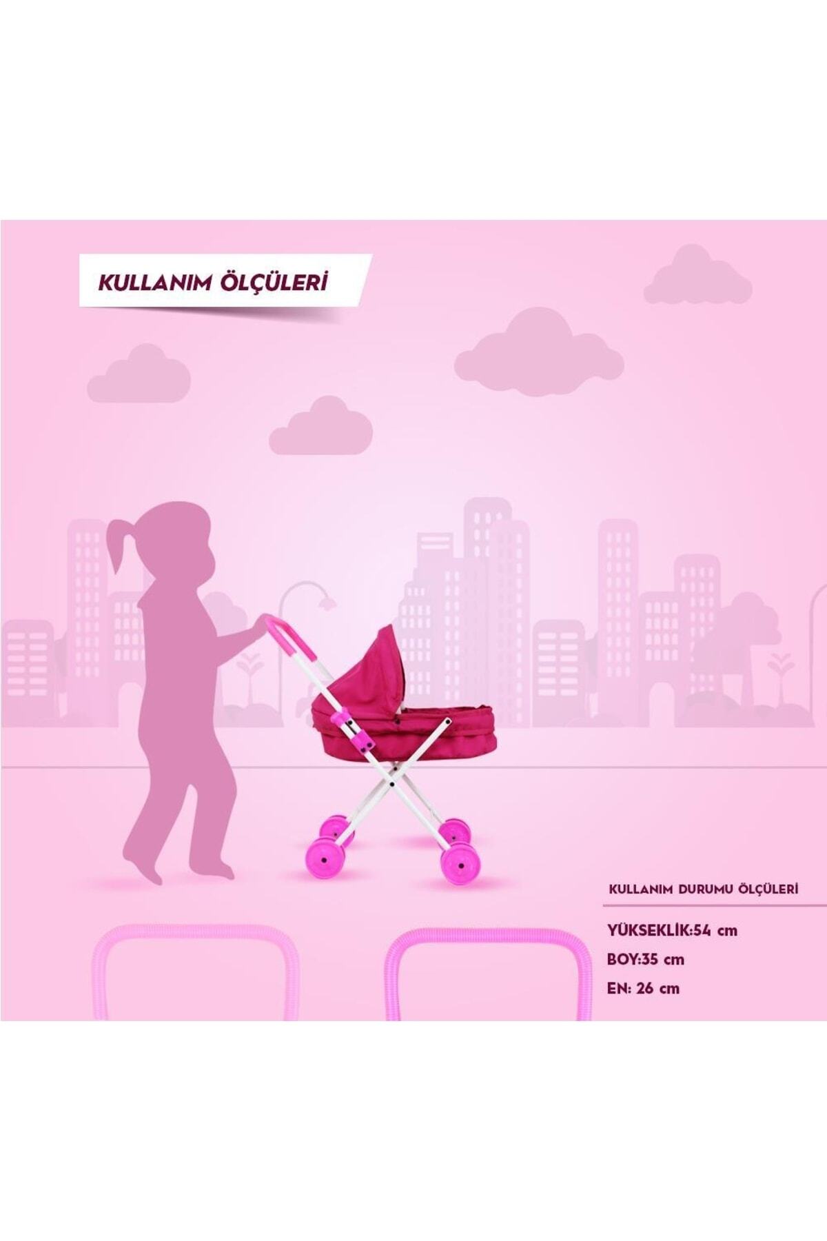 Rival Prenses Katlanabilir, Metal Oyuncak Bebek Arabası - Oyuncak Puset RENK: FUŞYA fotoğrafı 5 (önizleme)