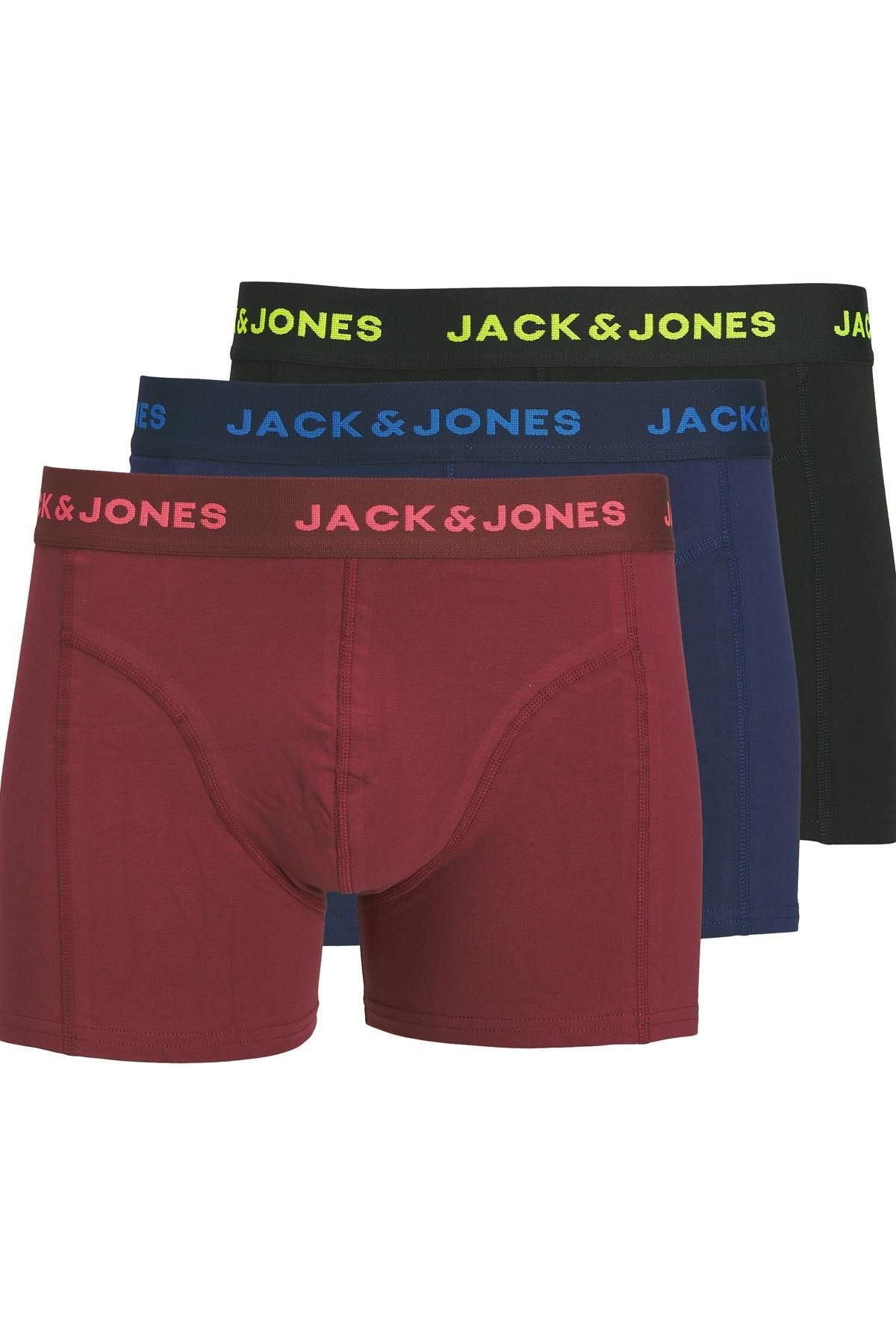 Jack & Jones-Jaczane Solid Trunks 3 Pack Red 1