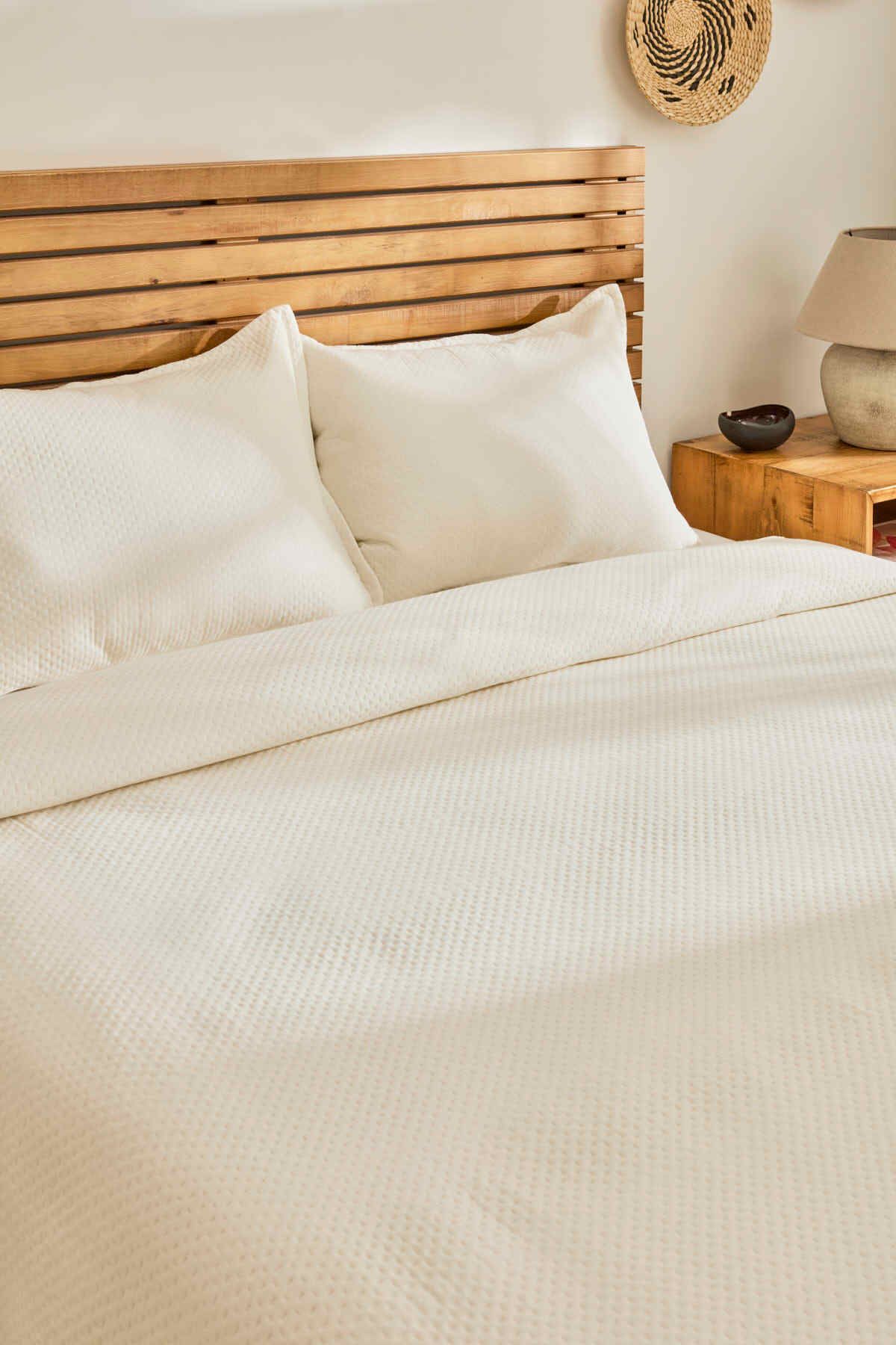 Kaşmir Home-Single Bedspread Set Cream 4