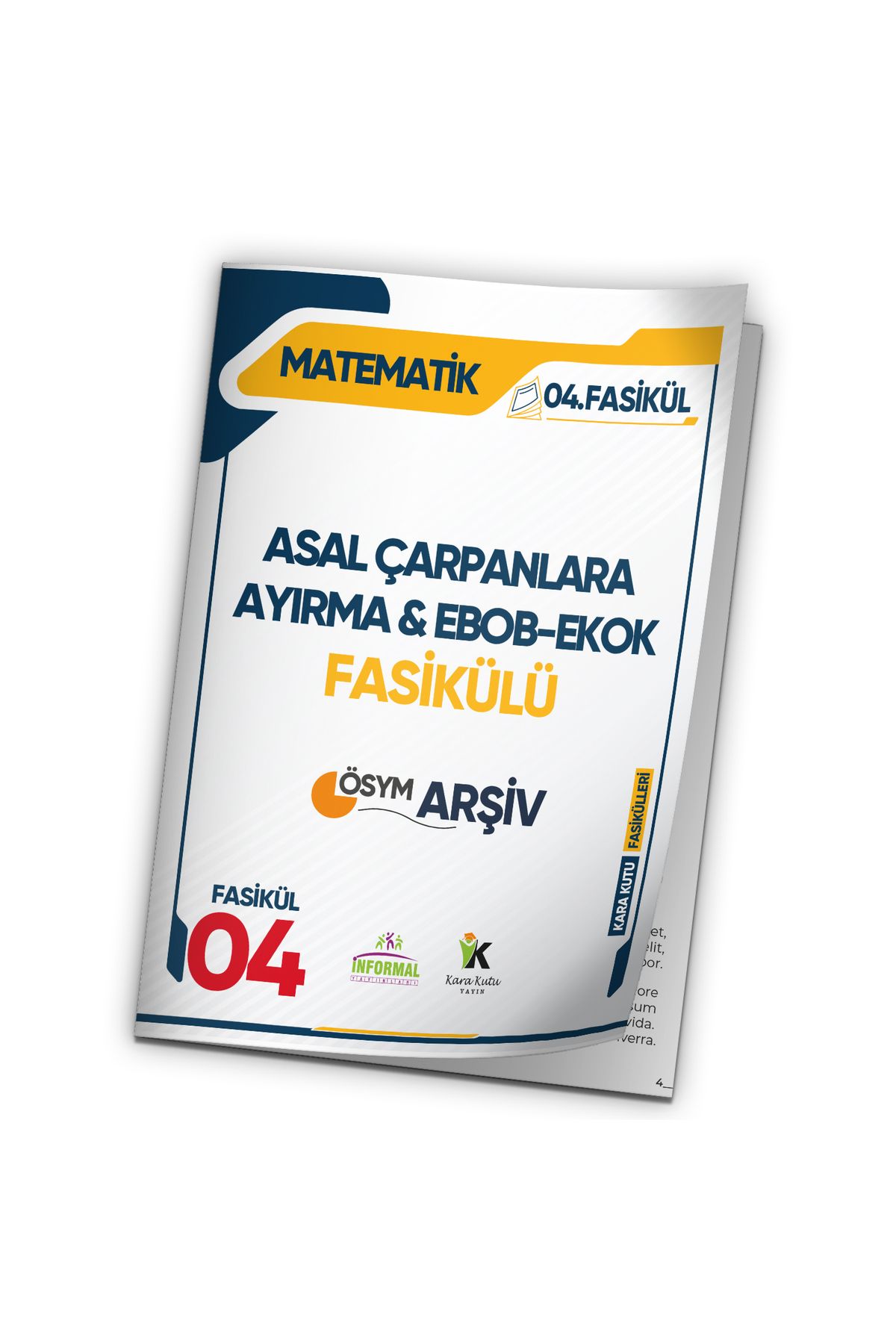 Karakutu Yayınları 2025 KPSS Matematik KaraKutu ASAL ÇARPANLARA AYIRMA & EBOB – EKOK 4.Fasikül ÖSYM Çıkmış Soru Set