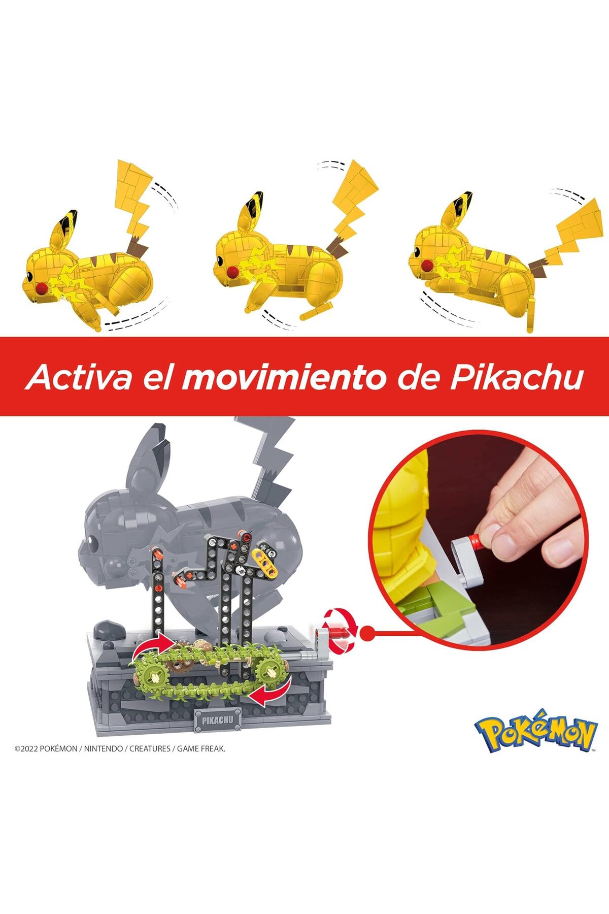 ست بلوک ساختمانی پوکمون مگا موشن پیکاچو با حرکت مکانیکی (۱۰۹۵ قطعه)