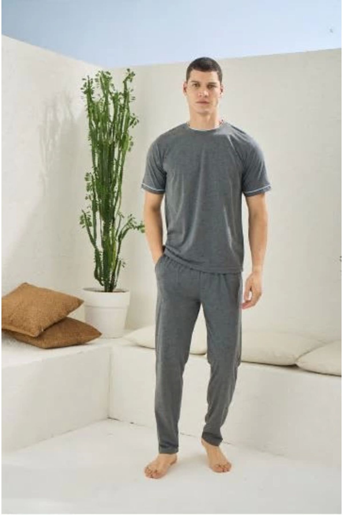OEM Kocabey 2092 Erkek O Yaka Pijama Takım