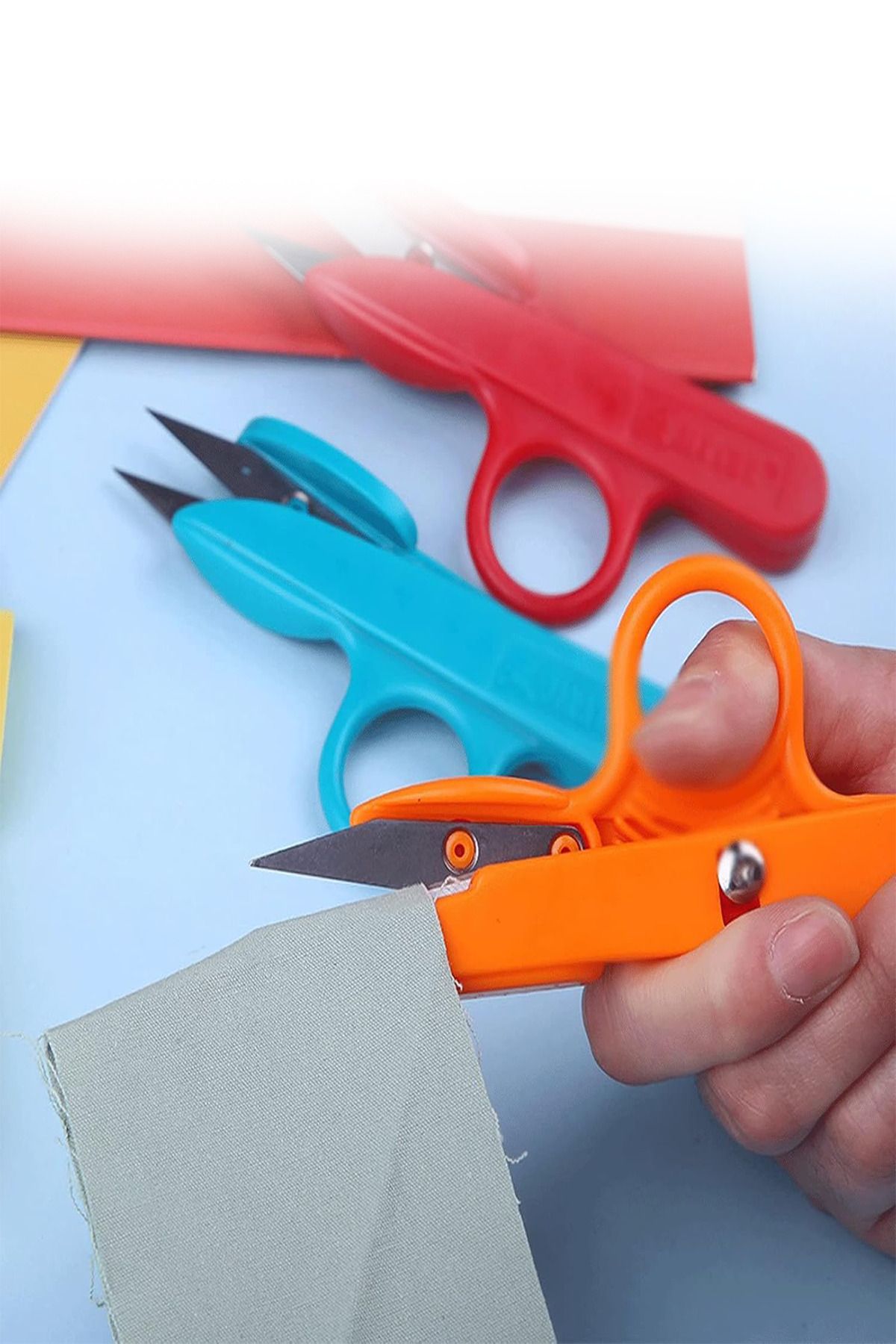Factorial-Thread Scissors 1Pc Sharp Tip Paper Board Fabric Fishing Line String Cutter Multifunctional Fishing Scissors 8