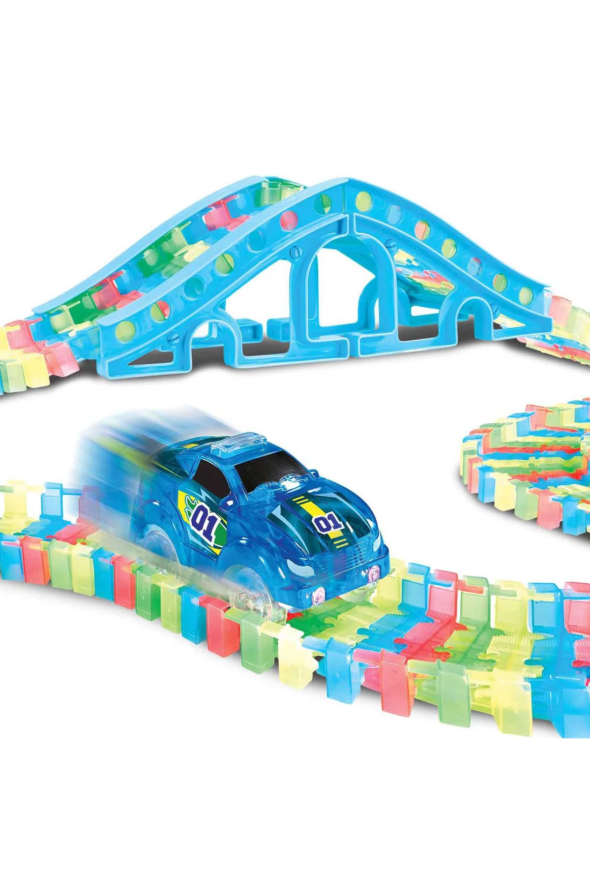 Addo-Totally Tracks Glow Starter Race Track 160 Pieces Battery Operated | Glowing Racing Track 2