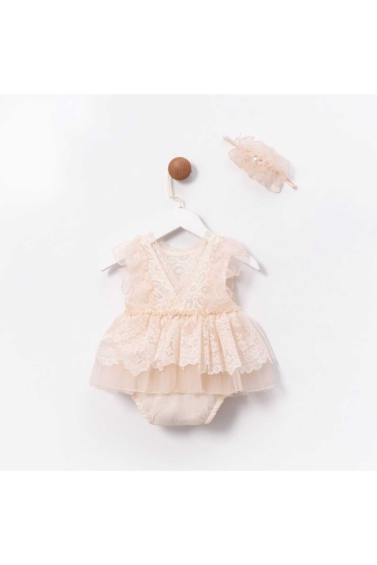bebeksen İNCİ DETAYLI DANTEL ABİYE KIZ BEBEK ÖZEL GÜN DOĞUM GÜNÜ ELBİSESİ fotoğrafı 4 (önizleme)