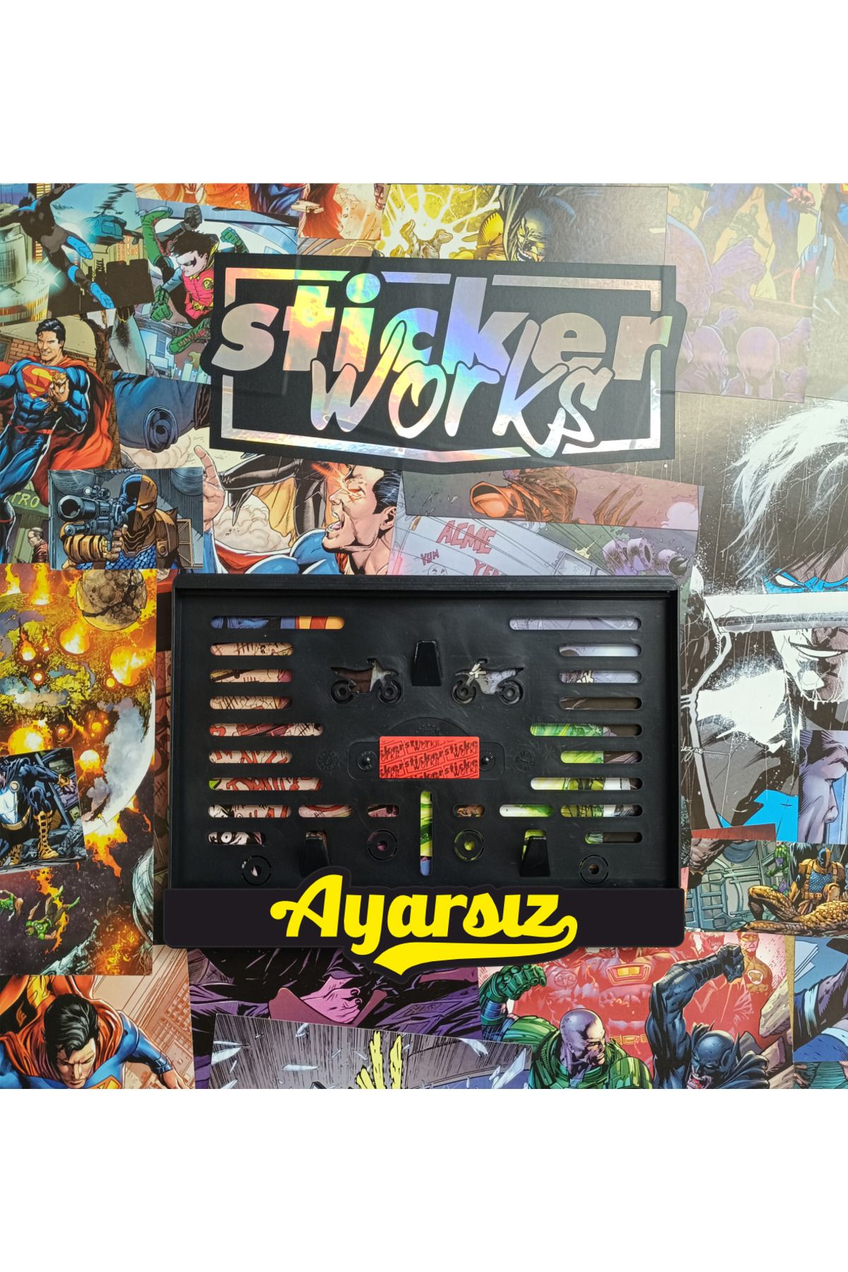 Sticker Works Ayarsız Motor Plakalık Uyumlu
