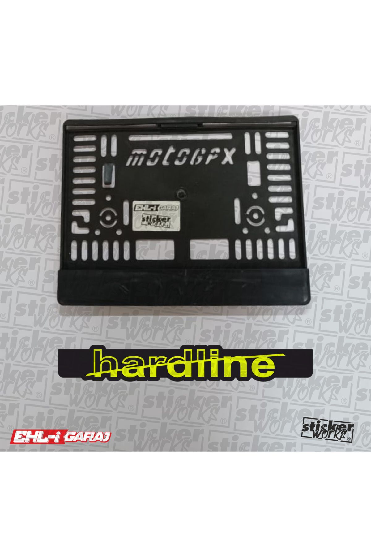 Sticker Works Hardline NEON SARI Motor Plakalık
