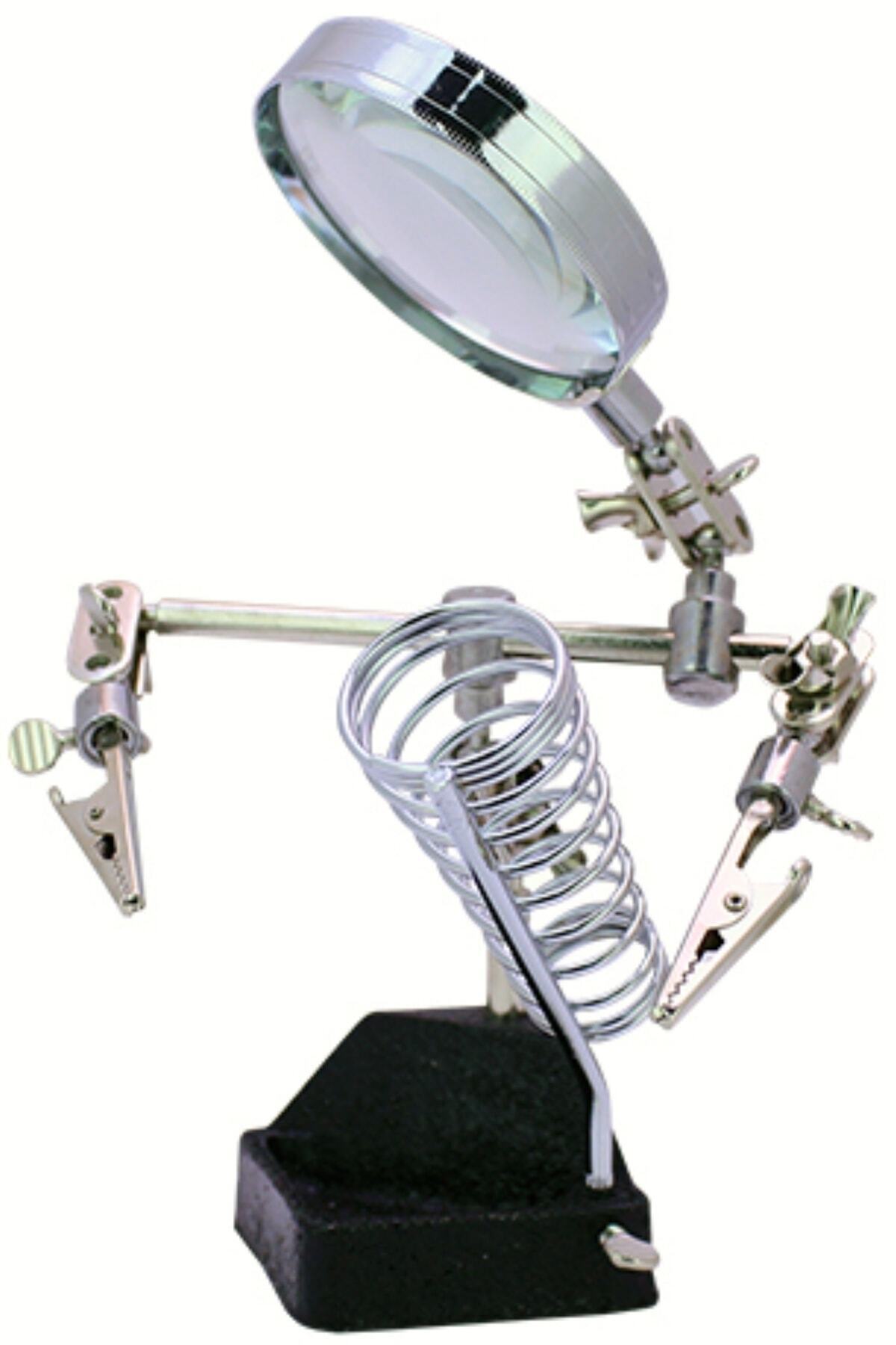 usin 3 Konum Cam Büyüteçli Diş Hekimleri Makyaj Güzellik Salonları Elektronik Tamir Havya Lehim Standı