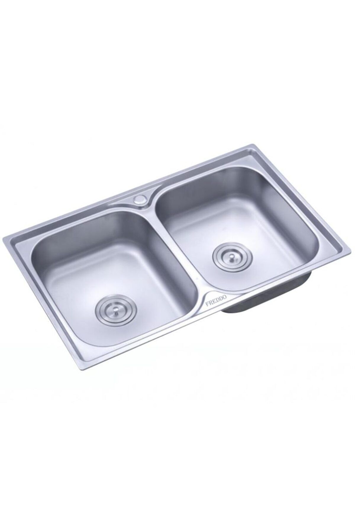 Freddo Chiuveta Bucatarie Pentru Blat Sn9007, Dimensiune 78x48cm, 2 Cuve, Adancime 16cm, Anticalcar, Inox - One Size