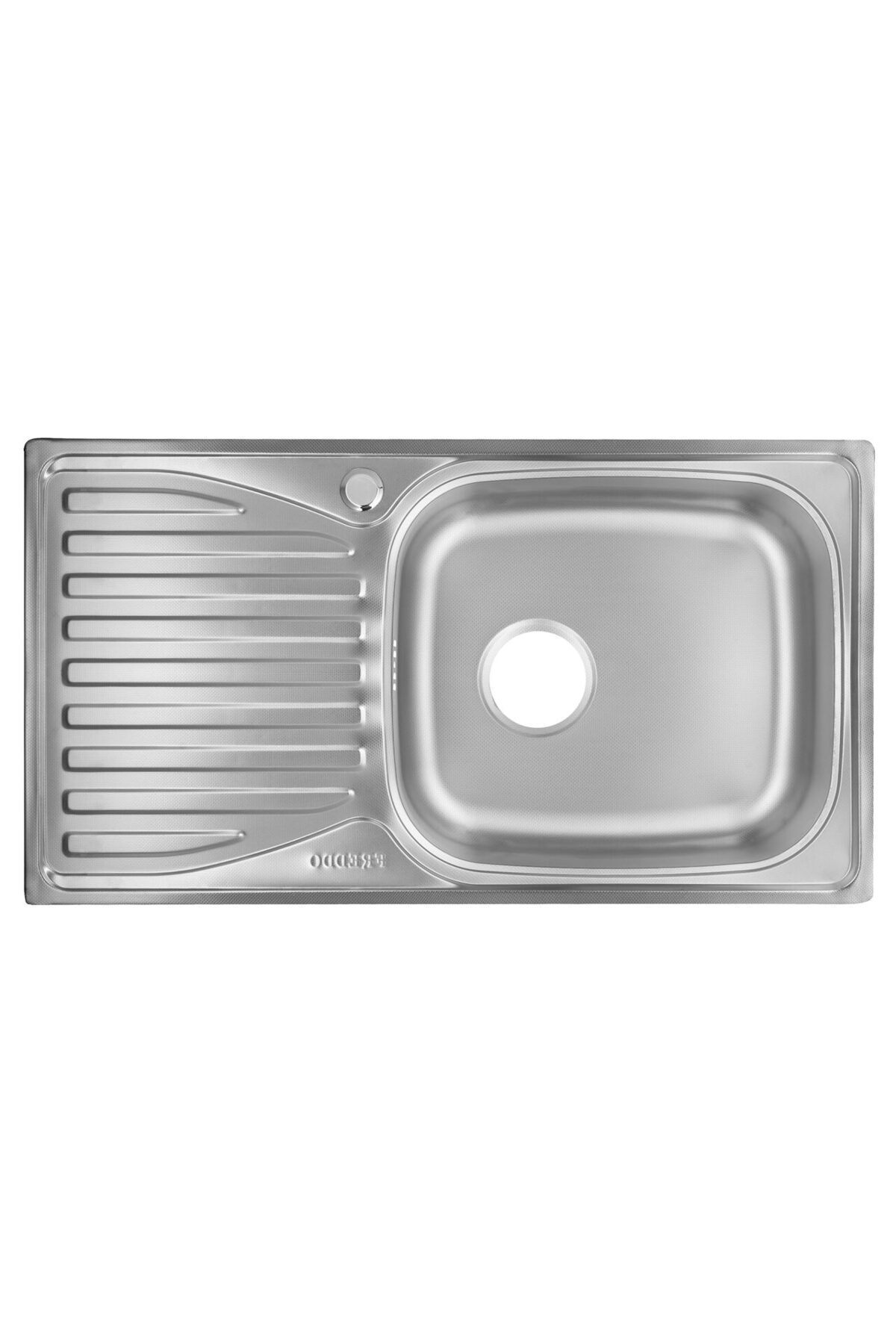 Freddo Chiuveta Inox Sn9019d, Pentru Blat, Satinat, Cuva Dreapta, Scurgere Q32, 43.5 X 76 Cm, 15 Cm - One Size