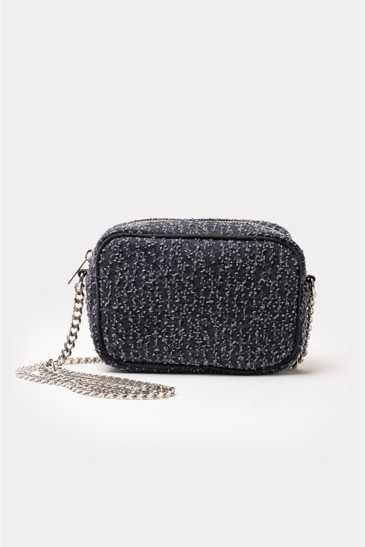 ICONE BAG-Geantă de damă cu curea cu lanț - geantă de umăr din denim și denim 2