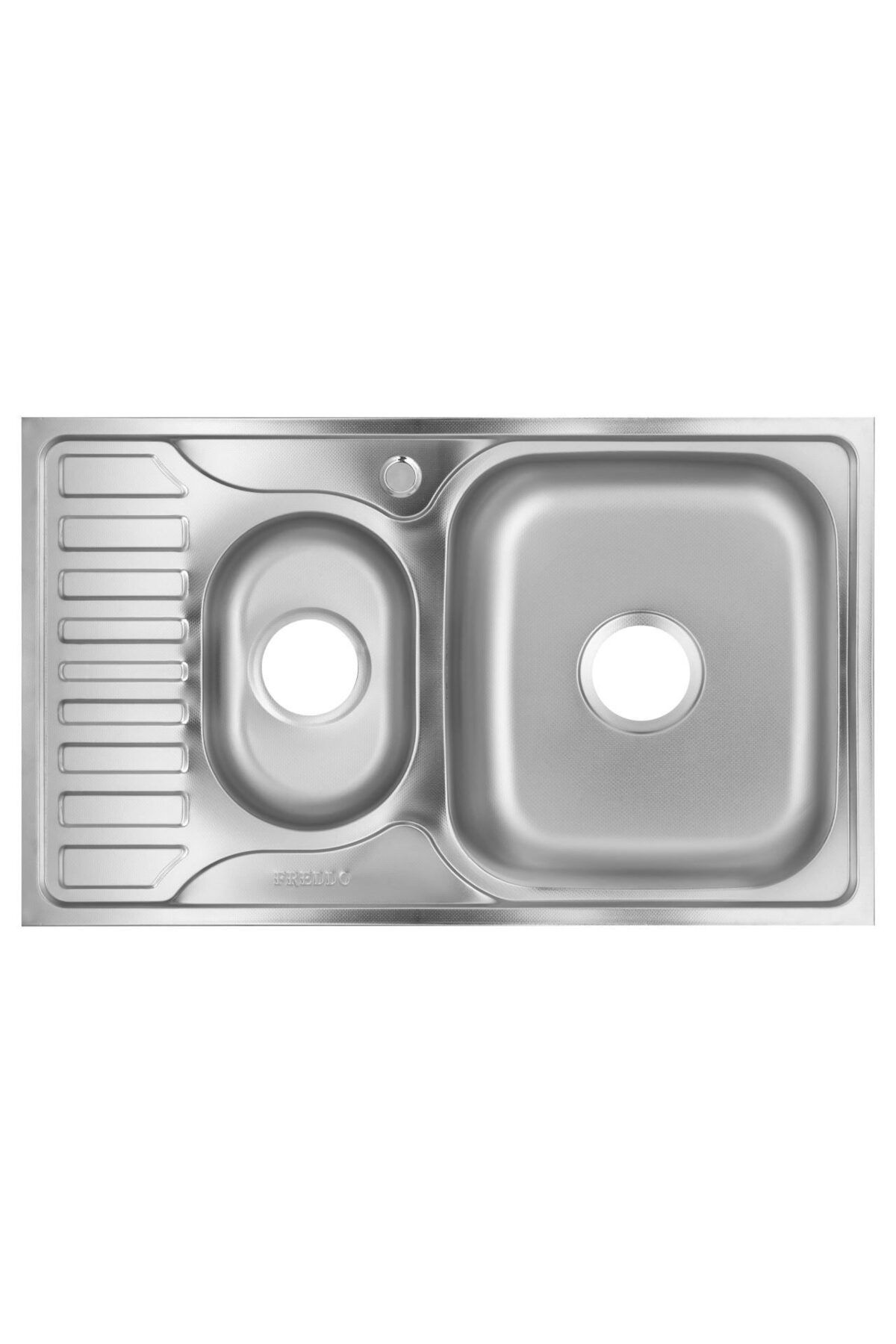 Freddo Chiuveta Bucatarie Freddo Sn9023d, 2 Cuve, Anticalcar, Pentru Blat 78x49 Cm, Cuva Dreapta, Inox - One Size