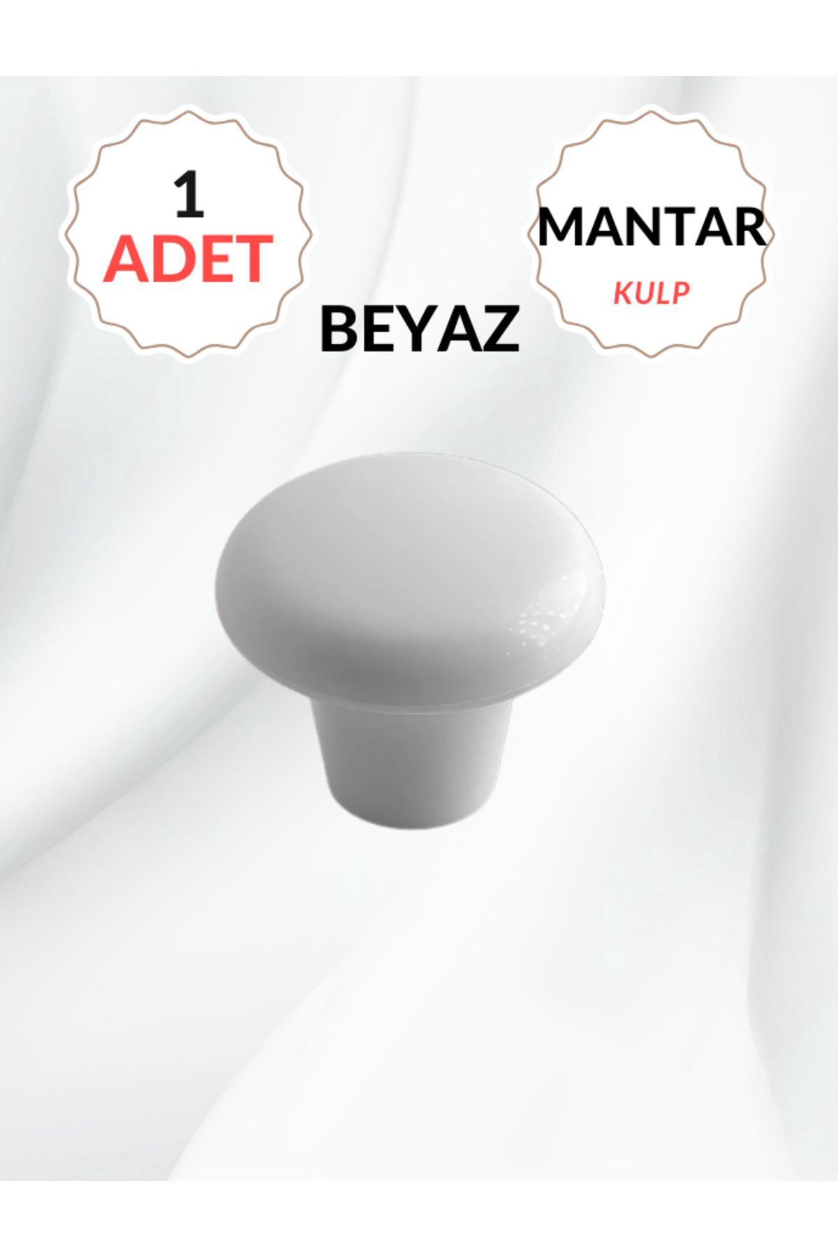 Mantar Plastik Düğme Beyaz Yuvarlak Mobilya Çekmece Düğme Kulp – Dayanıklı Ve Şık Tasarım