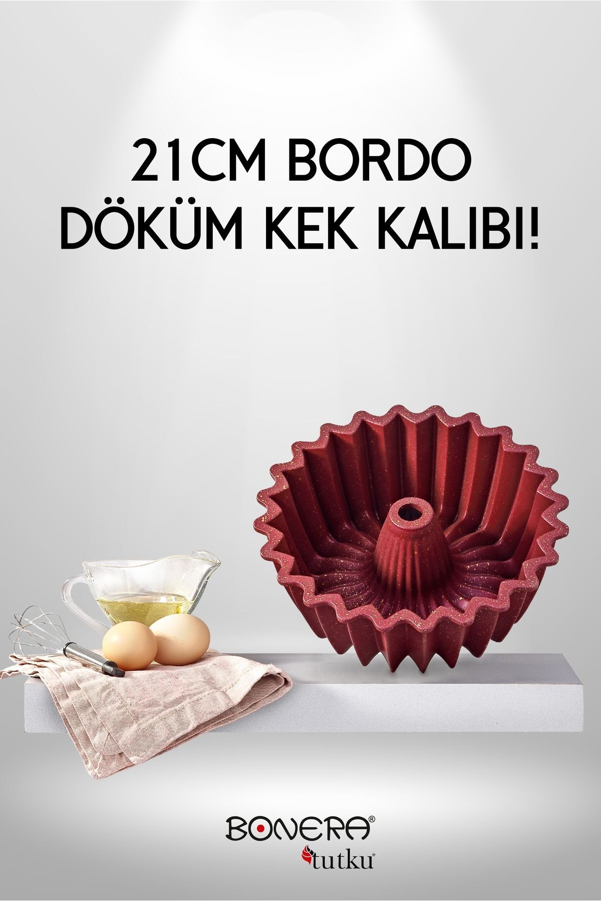 Bonera-21cm burgunDy Cast Cake - Slice PatterneD Pattern 1