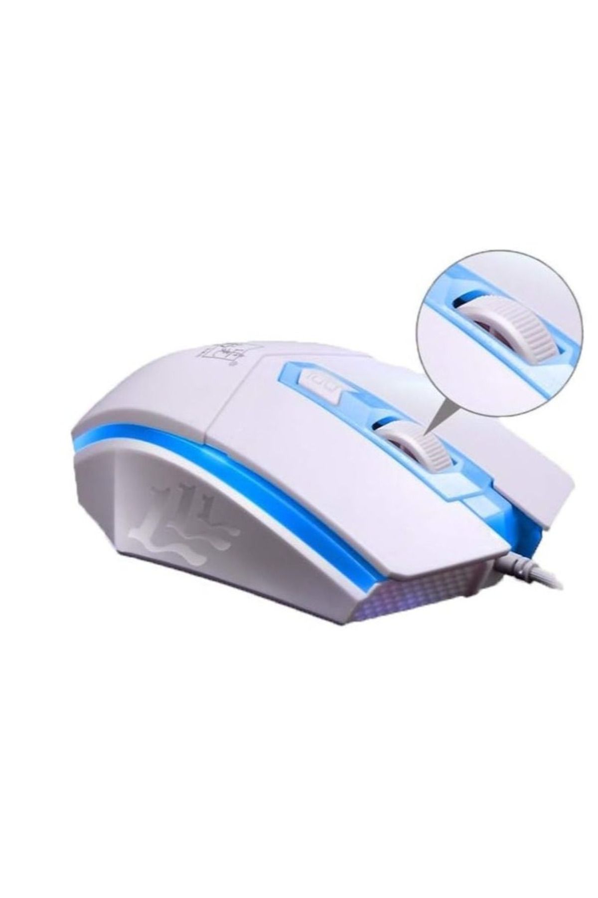 Generic-مجموعة لوحة مفاتيح ألعاب LED مع ماوس باللون الأبيض 6