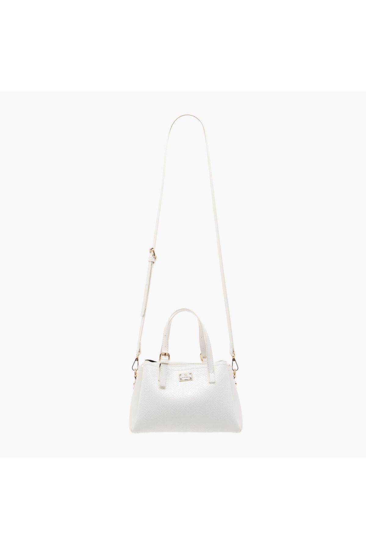 Flora Bella by Shoexpress-Textured Tote Bag with Detachable Strap and Zip Closure 2