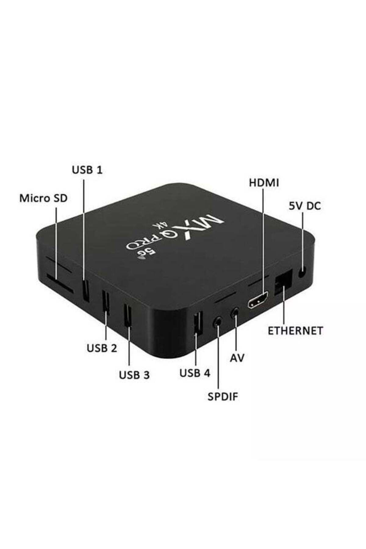 COOYA-Android Smart TV Box (1GB+8GB) 64bit 4 Core CPU MXQPro Black Media Player, Google Voice Assistant 5