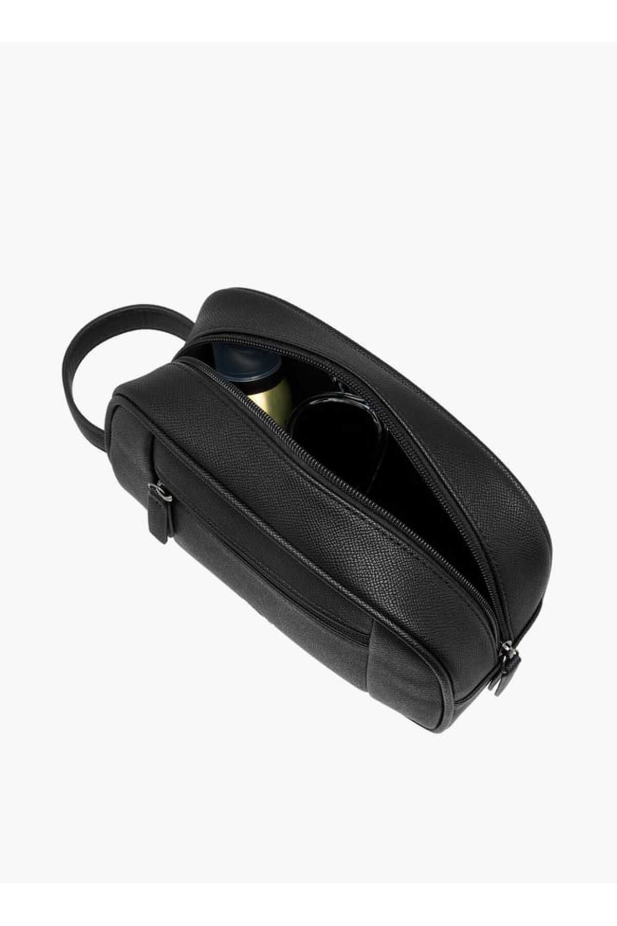 LBL by Shoexpress-Textured Pouch with Handle and Zip Closure 6