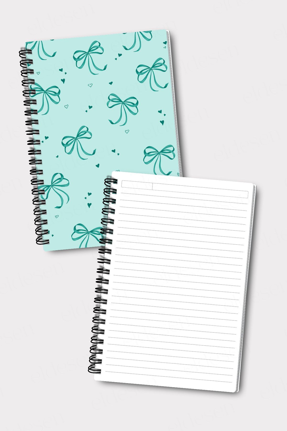Eldesen Tasarım-A5 Size Spiral Bound School Notebook Set - 50 Sheets, 100 Pages 6