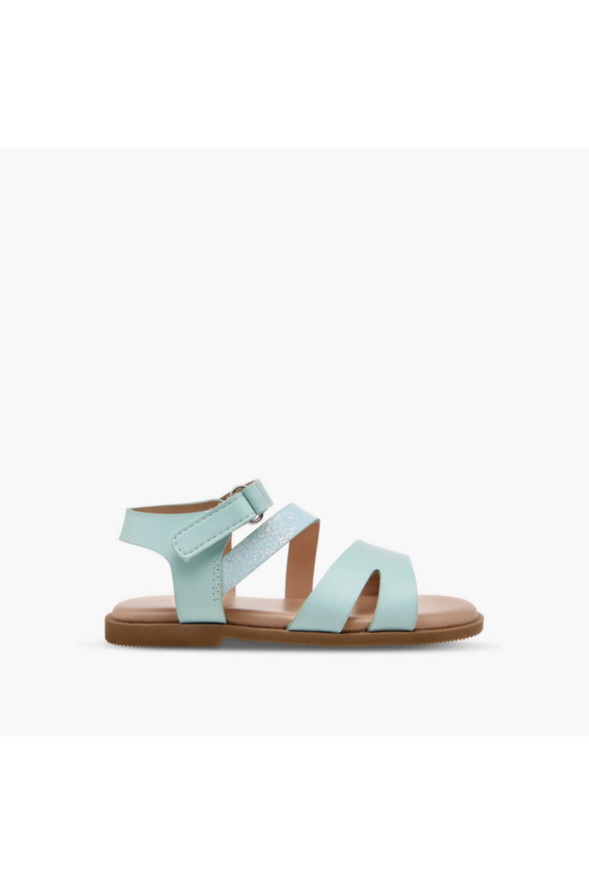 Flora Bella by Shoexpress-Flora Bella Strap Detail Sandals with Hook and Loop Closure 2