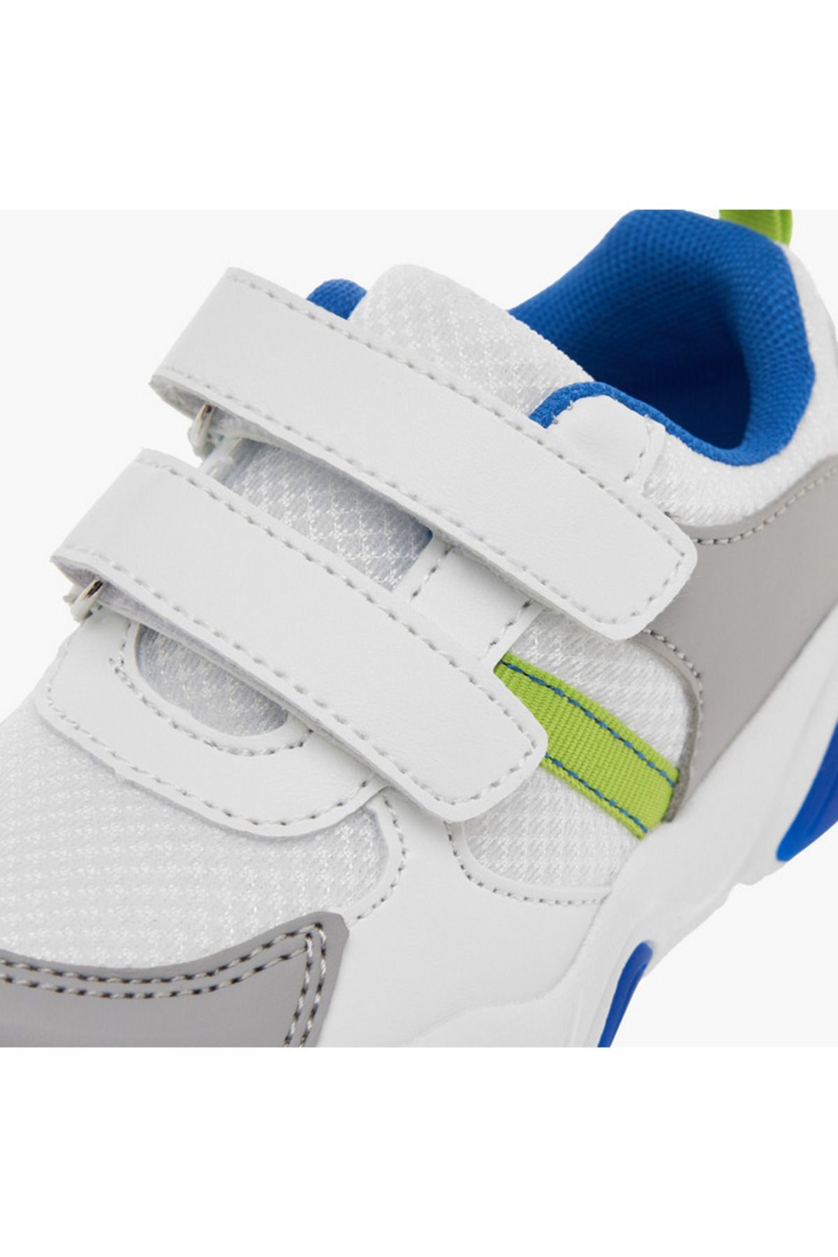 LBL by Shoexpress-Panelled Sneakers with Hook and Loop Closure 4
