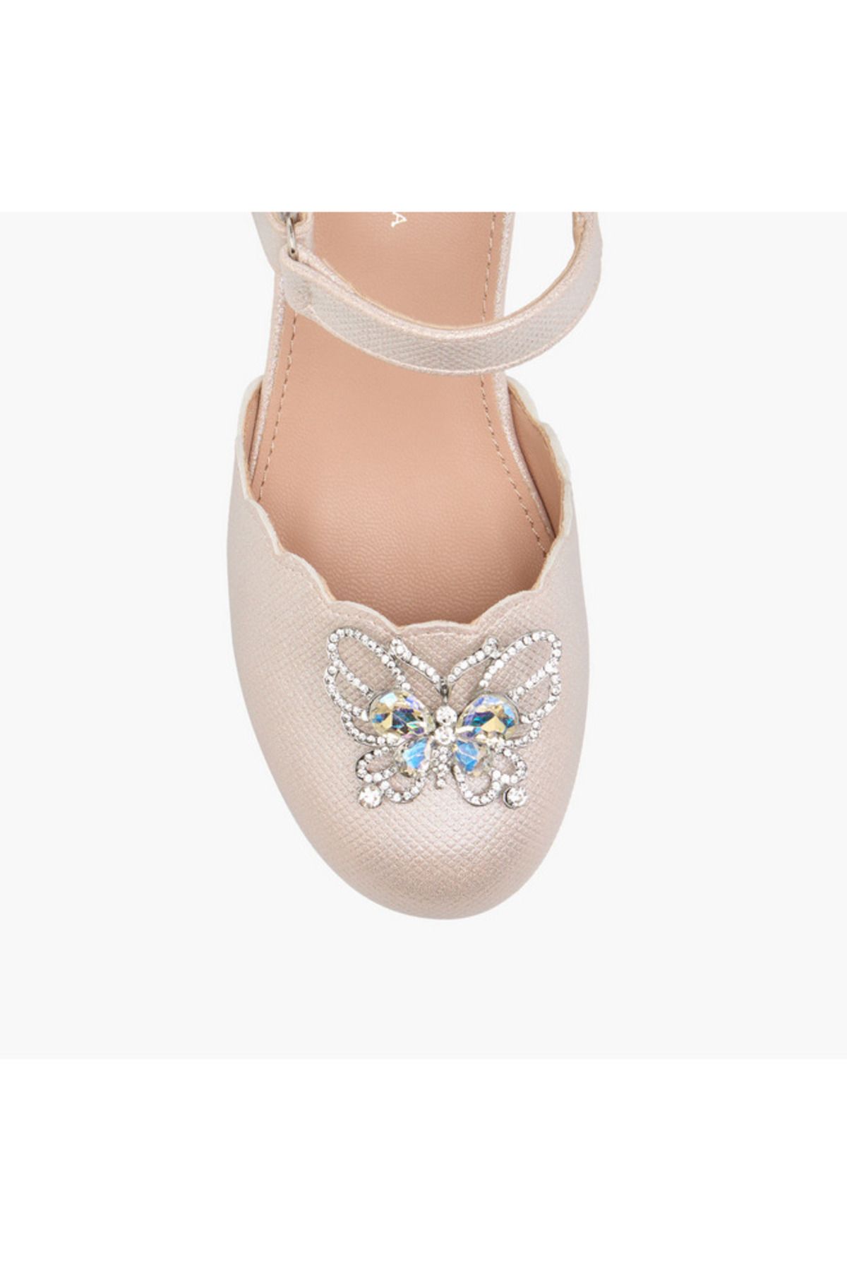 Flora Bella by Shoexpress-Flora Bella Embellished Block Heel Shoes with Hook and Loop Closure 4