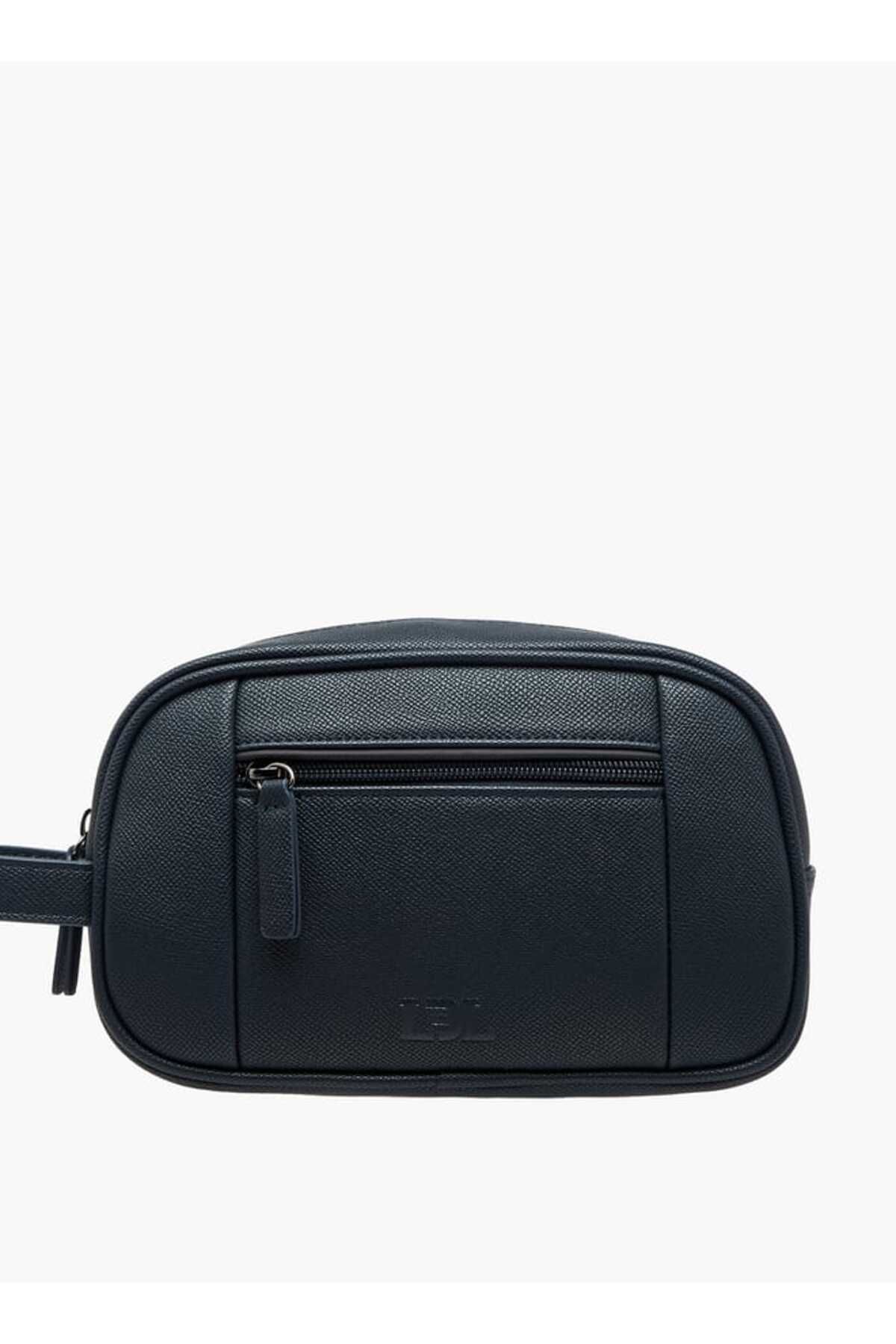 LBL by Shoexpress-Textured Pouch with Handle and Zip Closure 1
