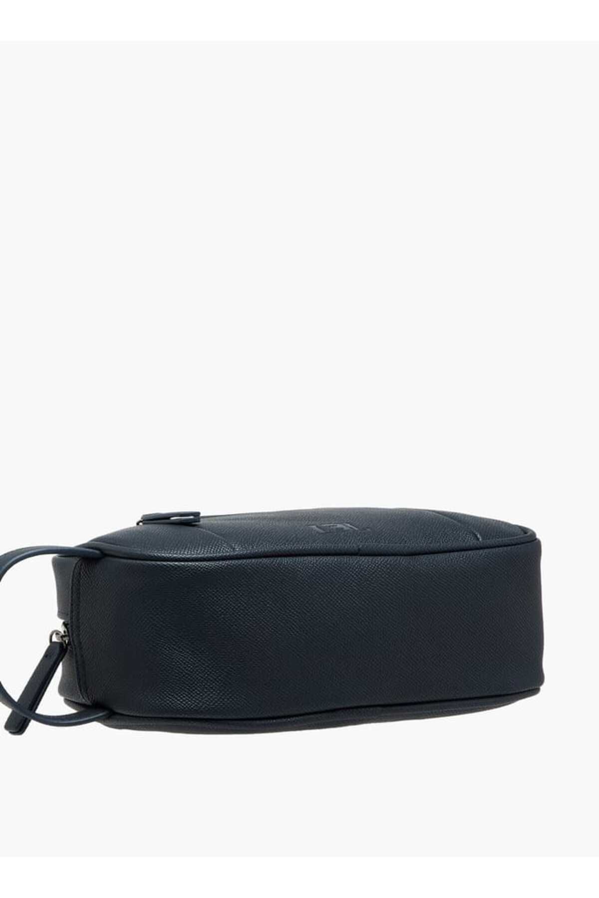 LBL by Shoexpress-Textured Pouch with Handle and Zip Closure 5