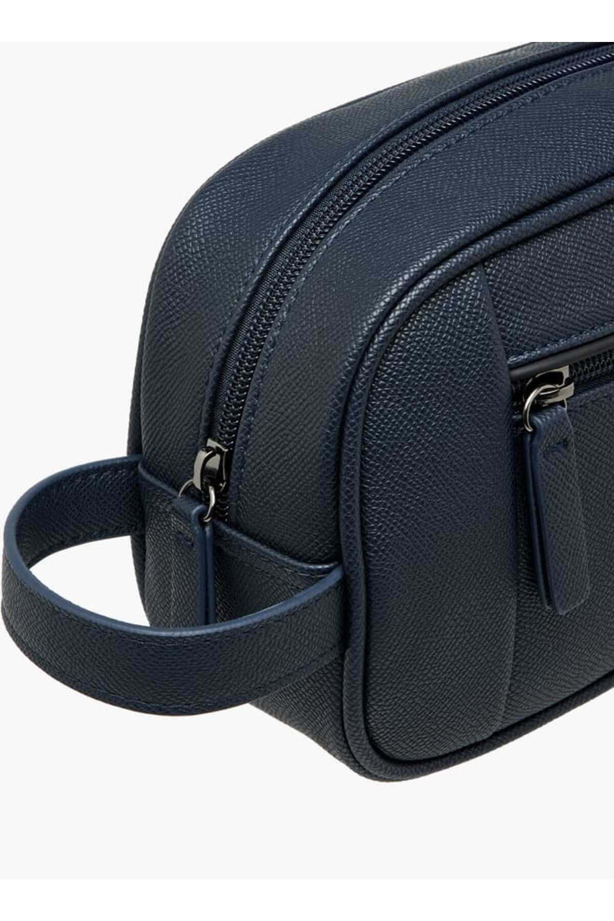 LBL by Shoexpress-Textured Pouch with Handle and Zip Closure 3