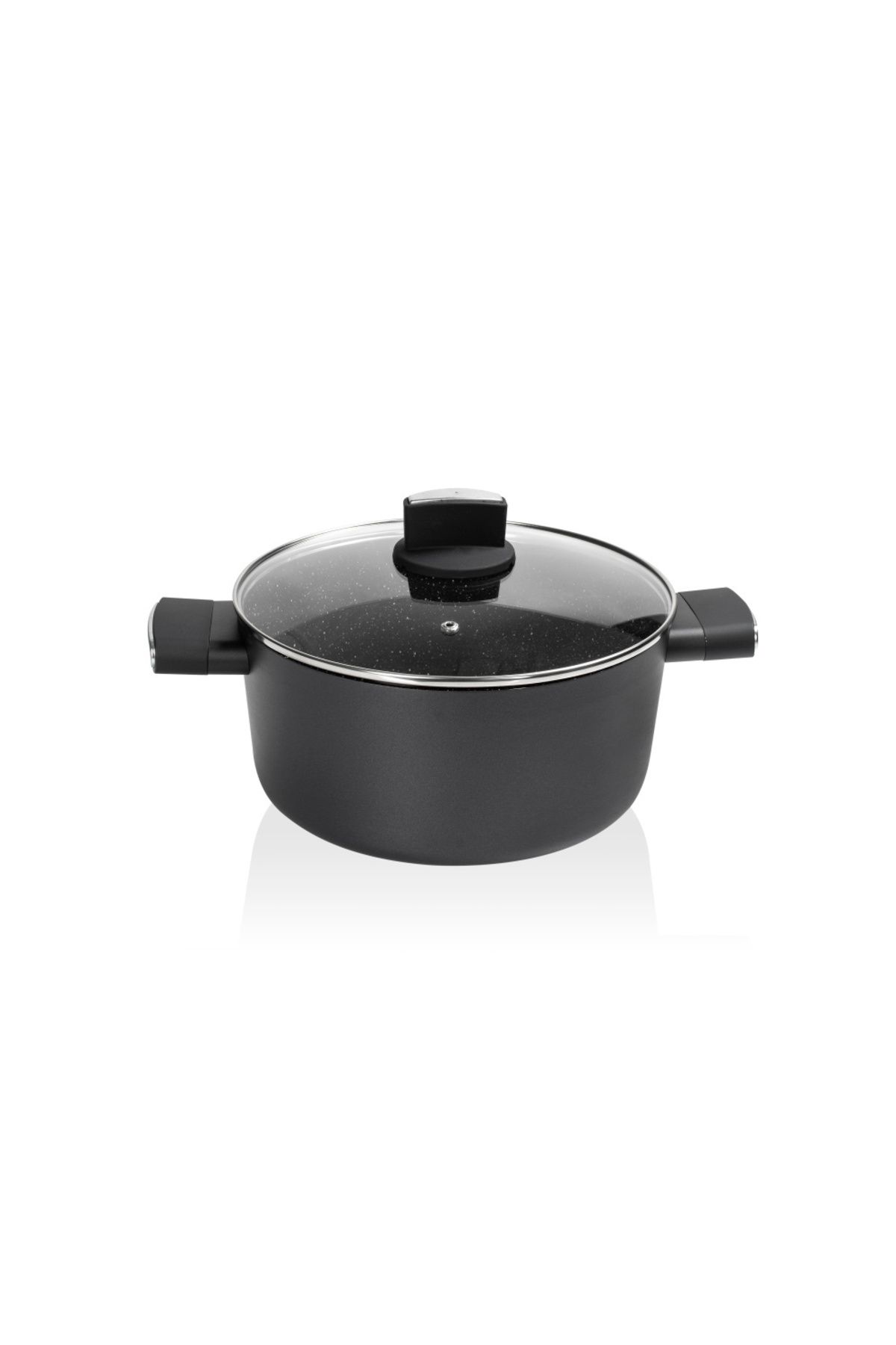 Zilan-Zilan ZLN0867 Black saucepan with marble coating, 5 layers, 28 cm and soft-touch handles, 7.1 L 4